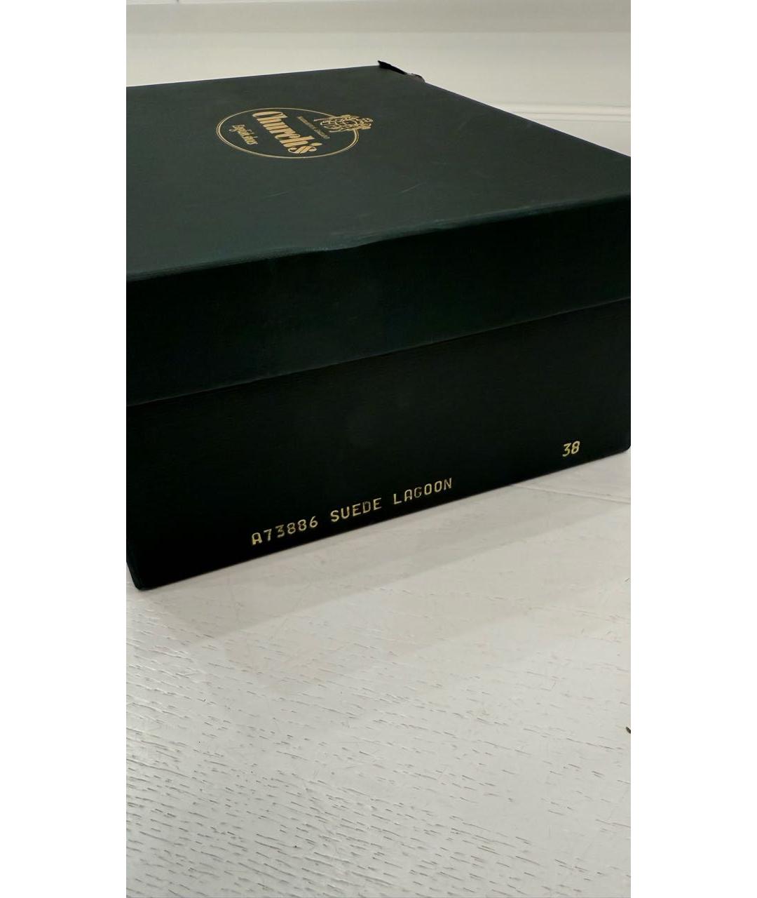 CHURCH'S Голубые замшевые лоферы, фото 8