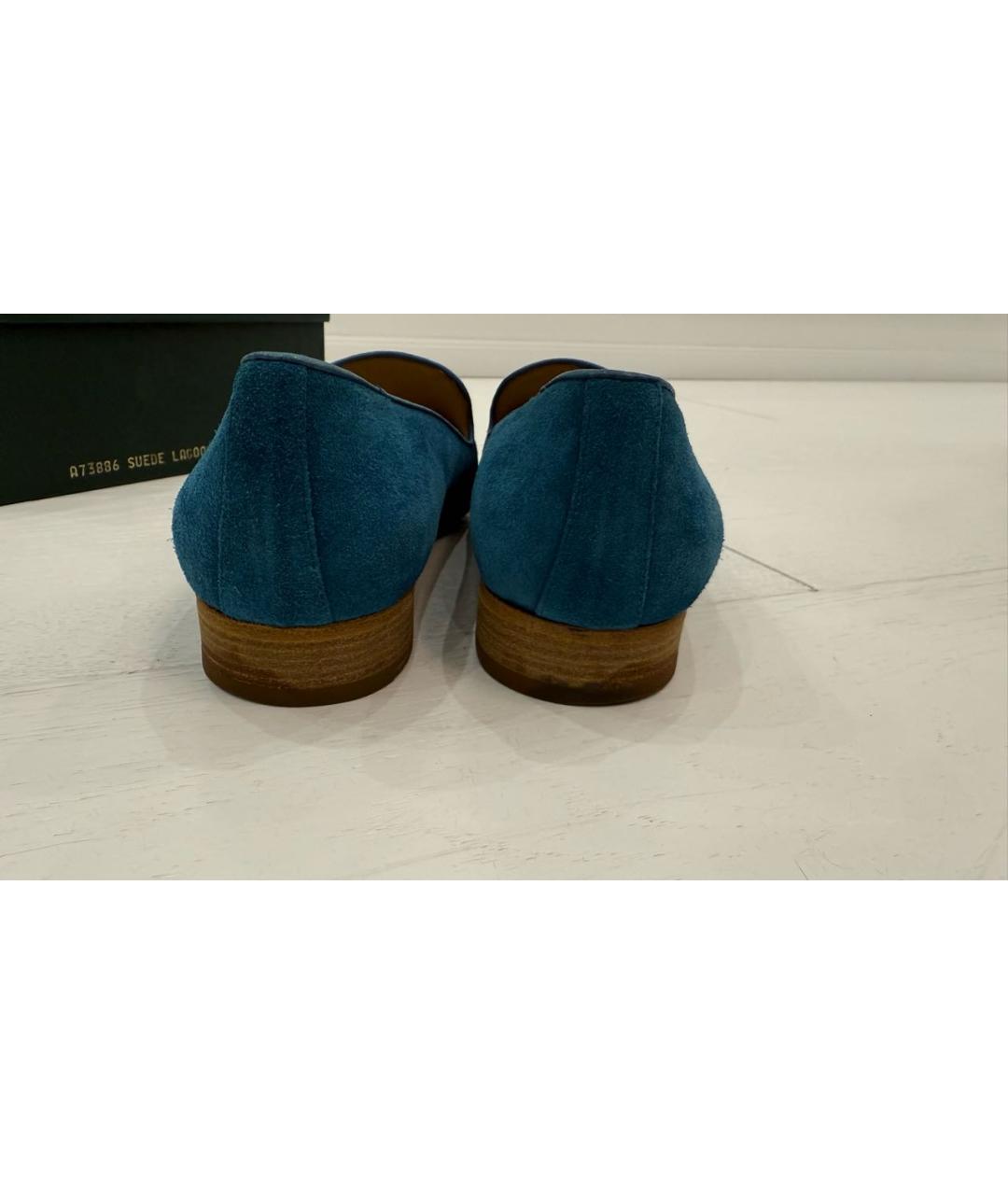 CHURCH'S Голубые замшевые лоферы, фото 4
