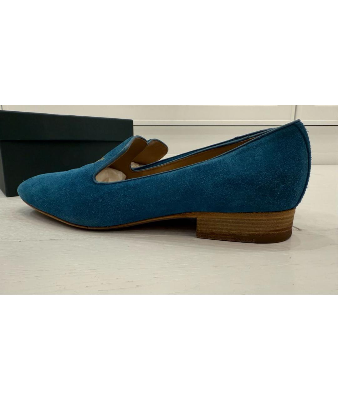 CHURCH'S Голубые замшевые лоферы, фото 5