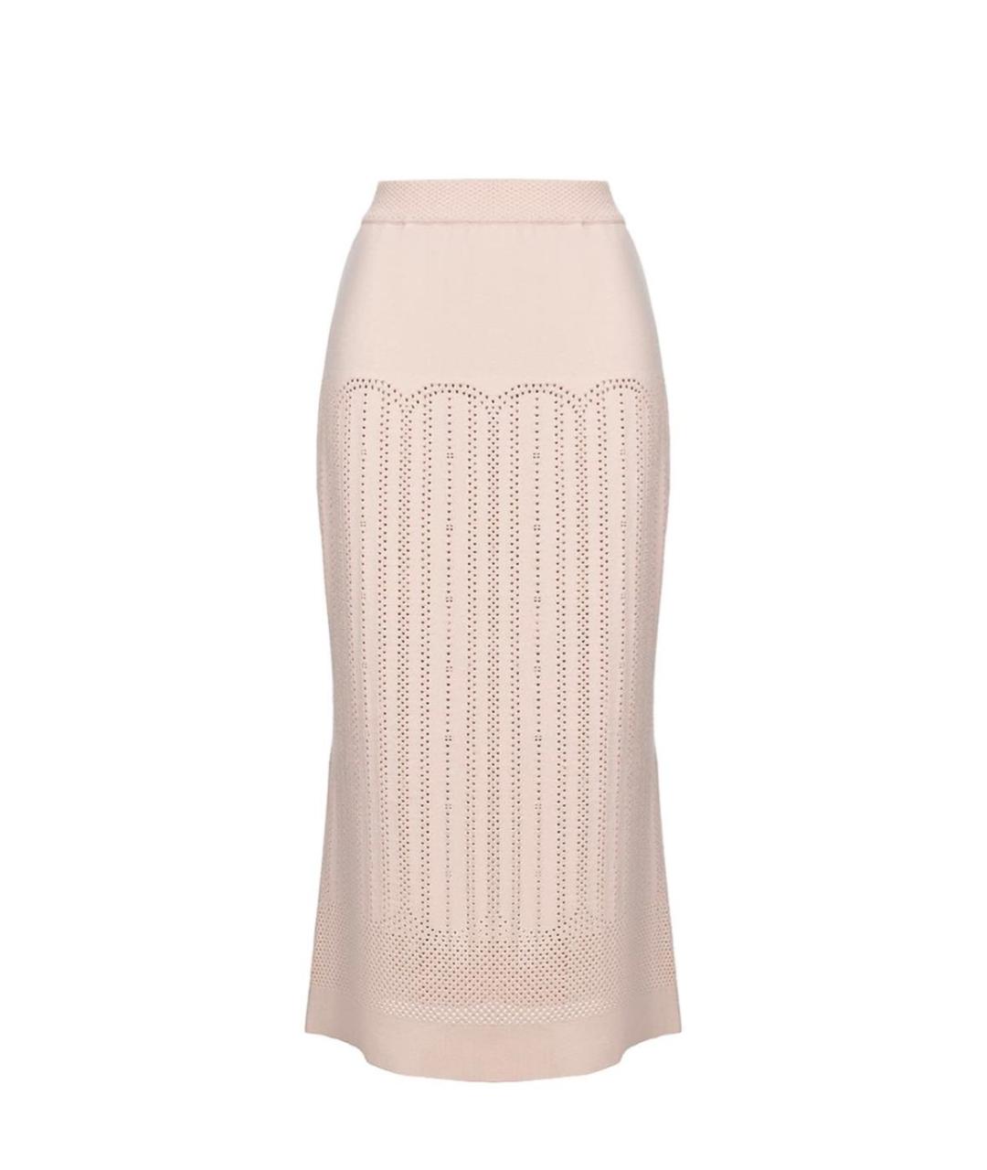 ULYANA SERGEENKO Розовая вискозная юбка миди, фото 1