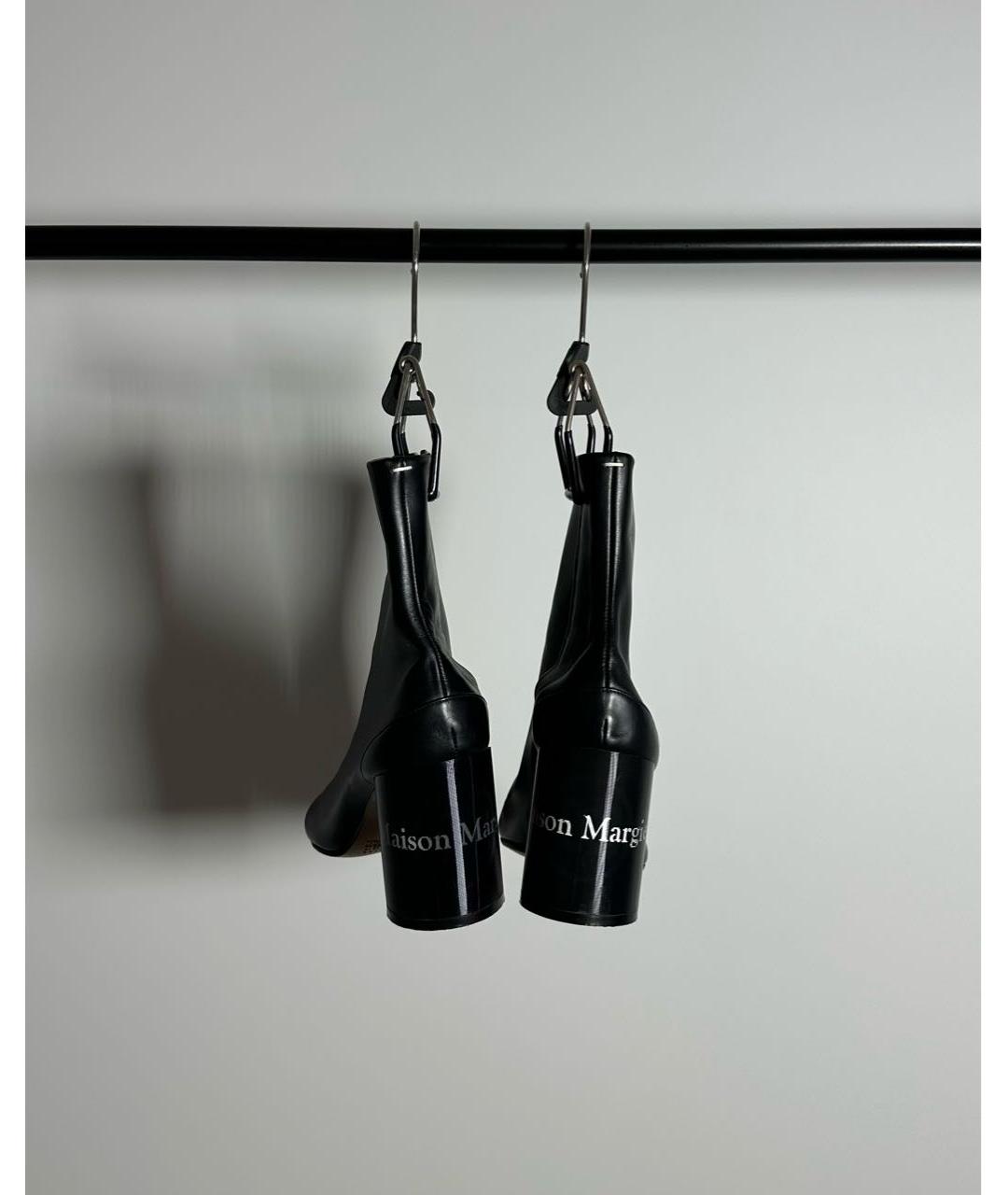 MAISON MARGIELA Черные кожаные ботильоны, фото 4