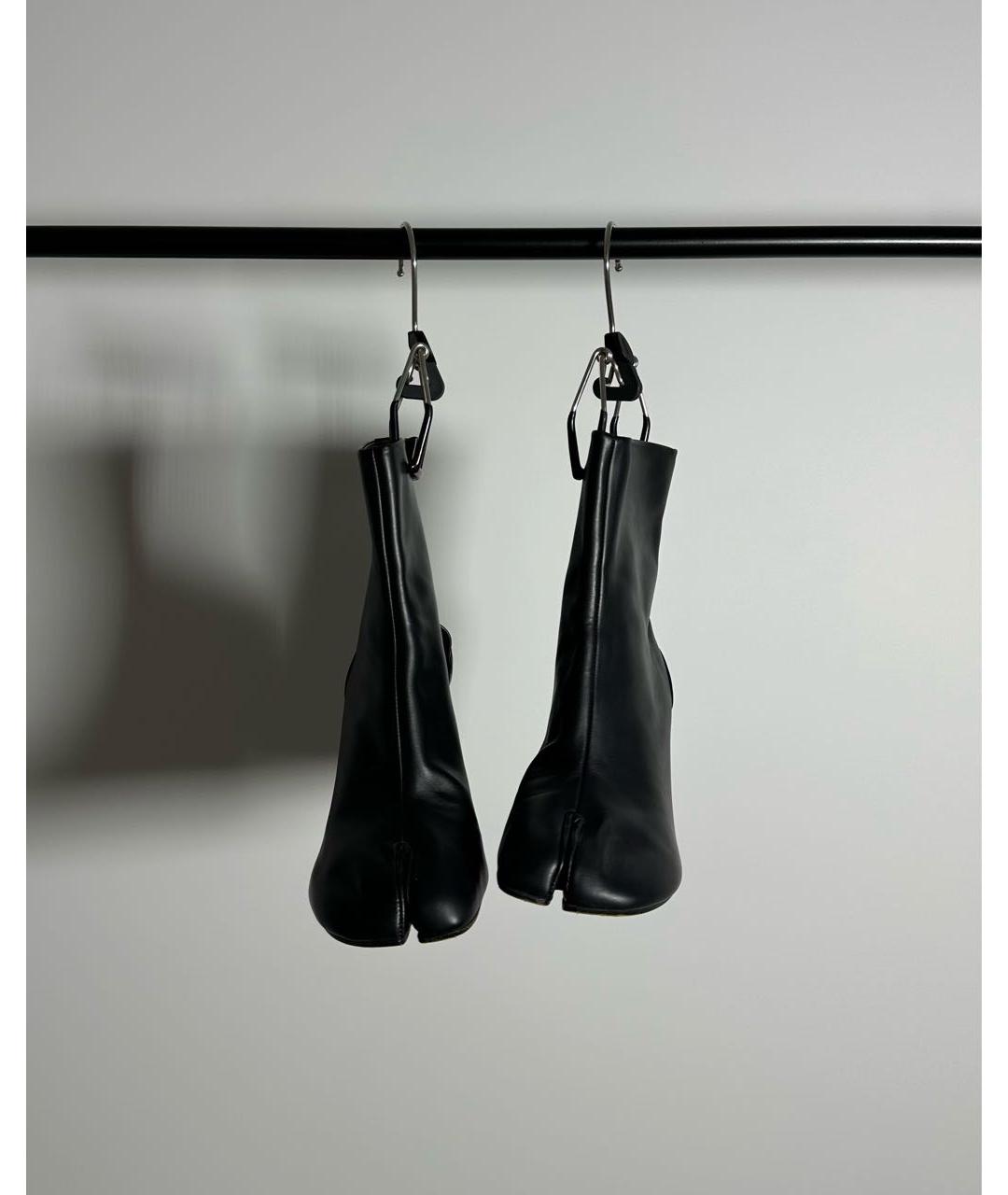 MAISON MARGIELA Черные кожаные ботильоны, фото 2
