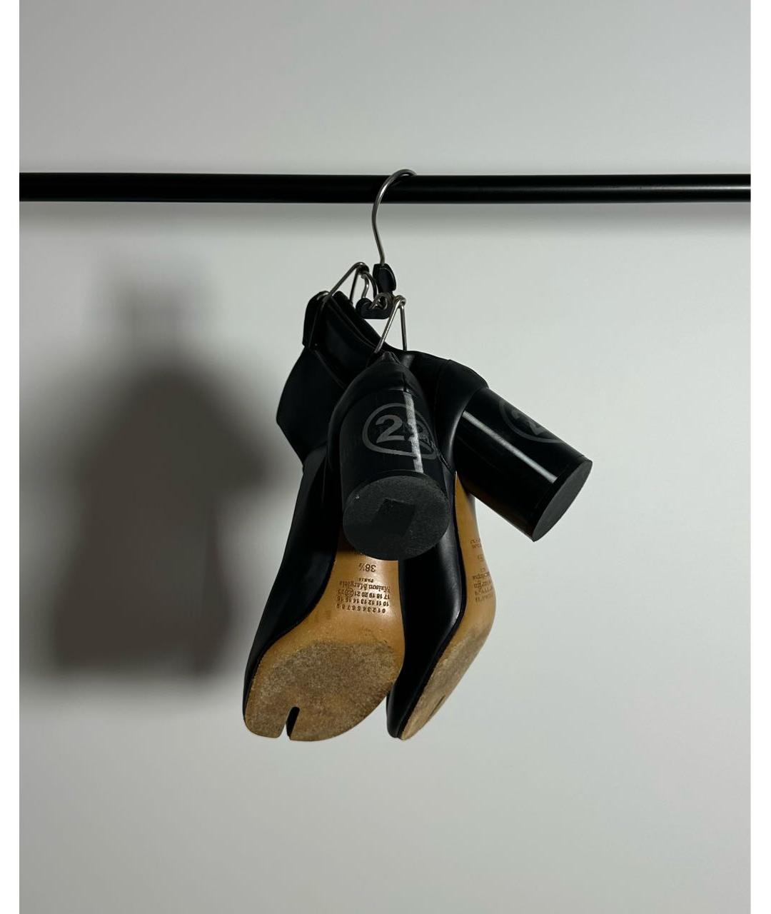 MAISON MARGIELA Черные кожаные ботильоны, фото 5