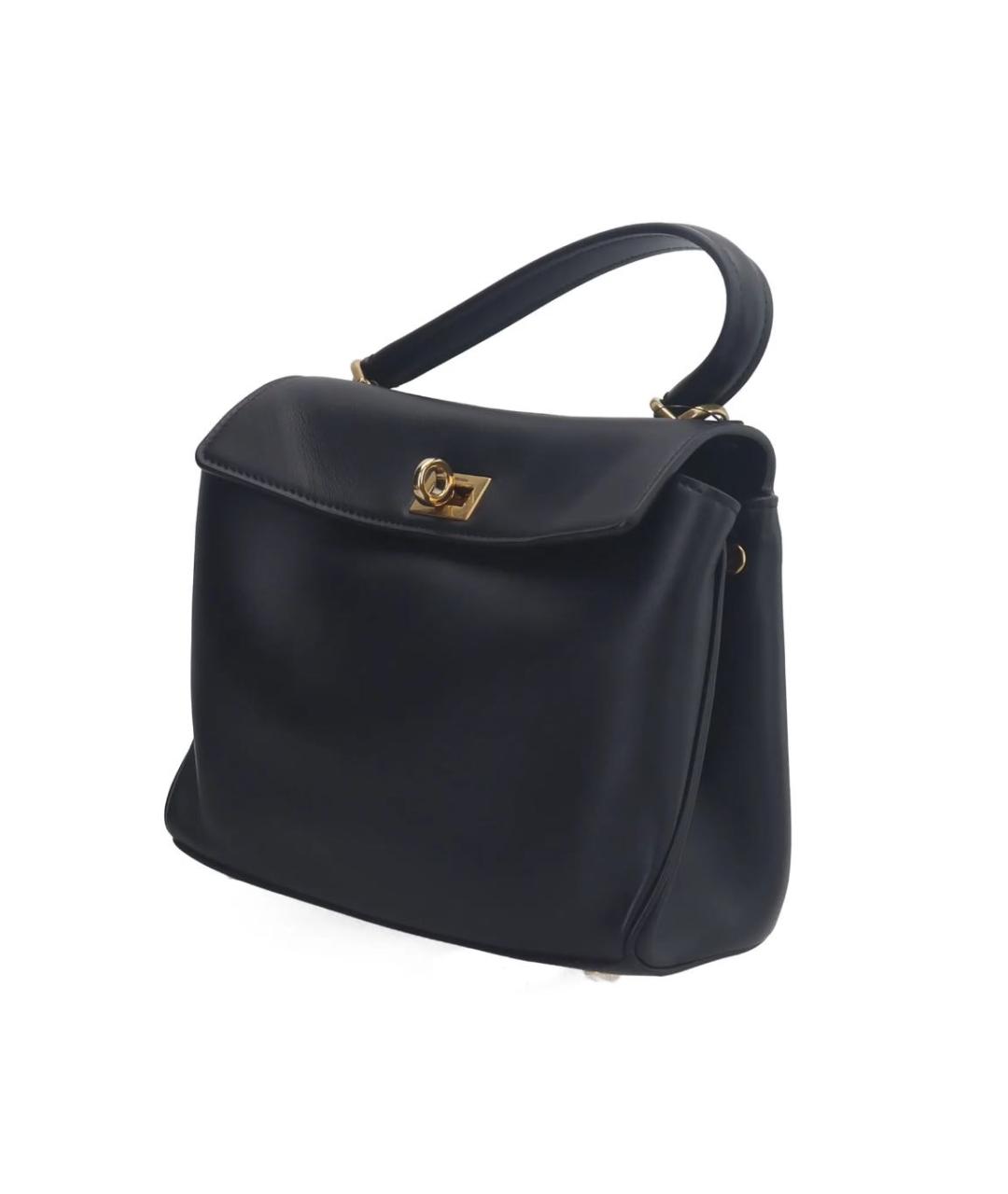 BALENCIAGA Черная кожаная сумка с короткими ручками, фото 2