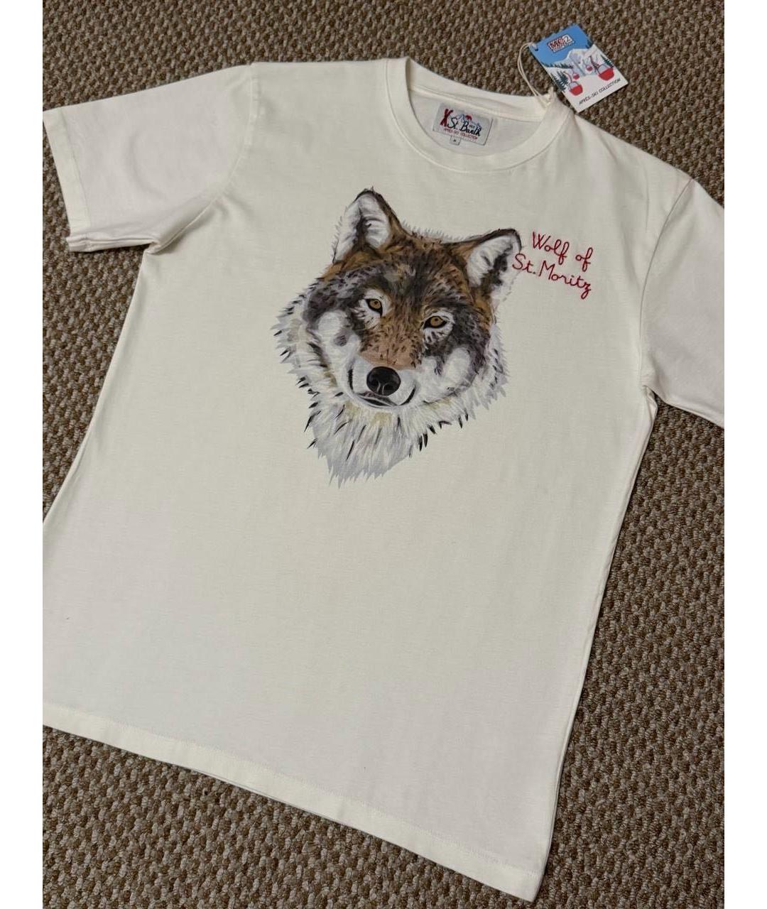 St. Barth Бежевая хлопковая футболка, фото 5