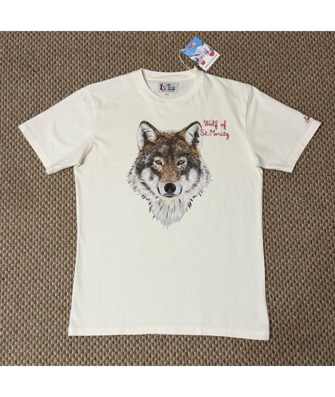 St. Barth Бежевая хлопковая футболка, фото 8