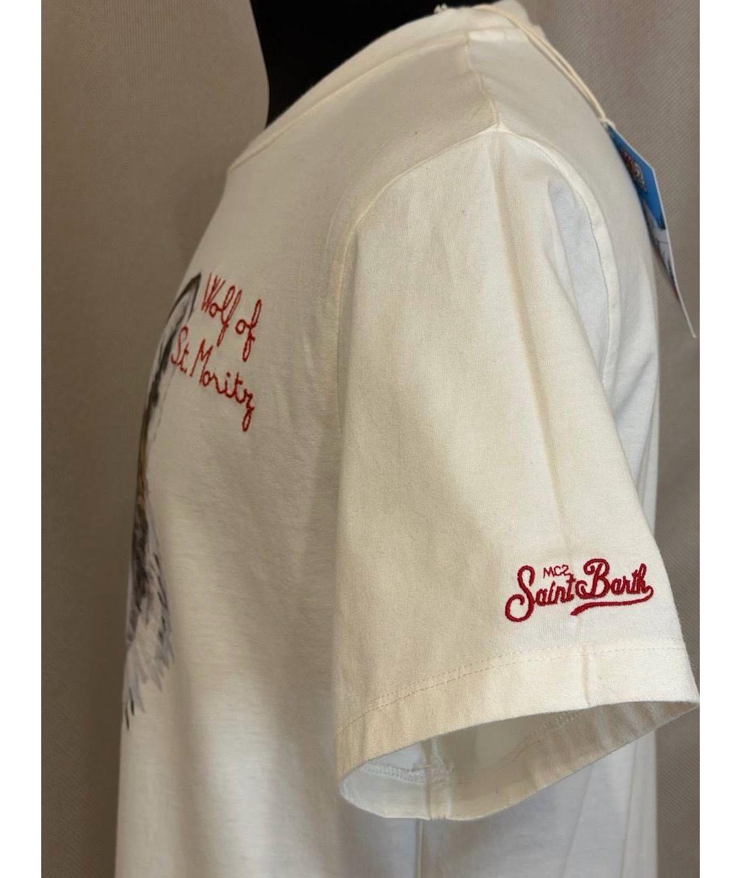 St. Barth Бежевая хлопковая футболка, фото 4