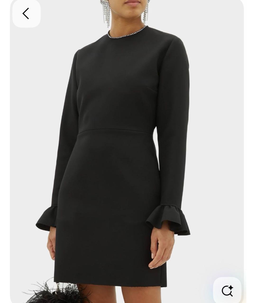 MSGM Черное полиэстеровое коктейльное платье, фото 4