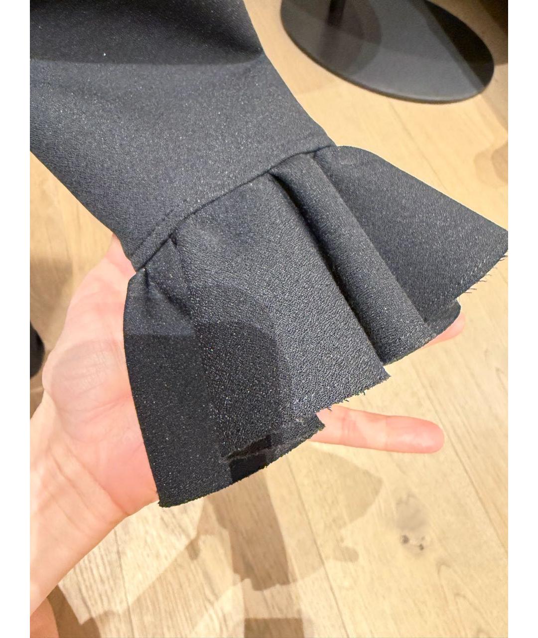 MSGM Черное полиэстеровое коктейльное платье, фото 6