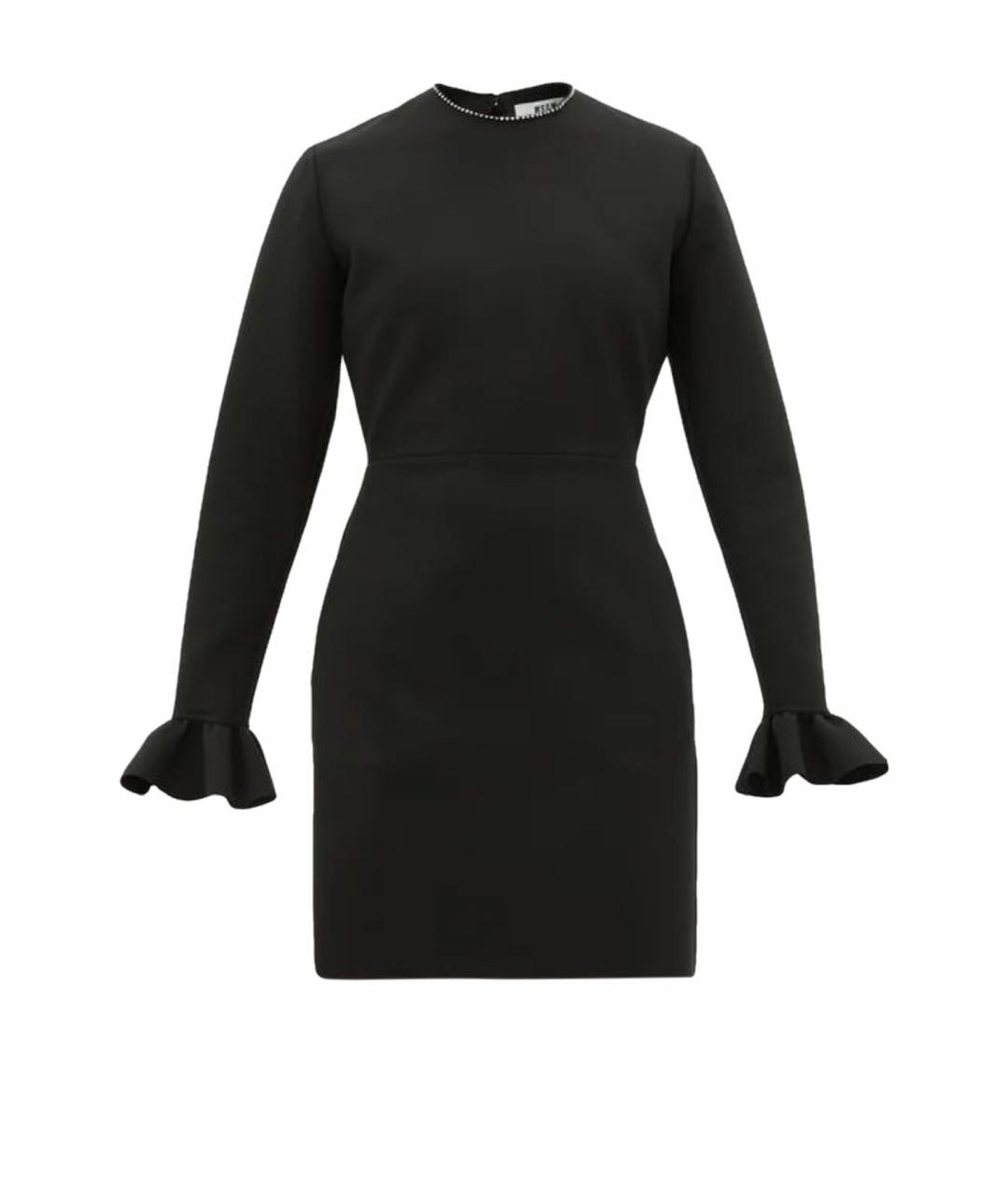 MSGM Черное полиэстеровое коктейльное платье, фото 1