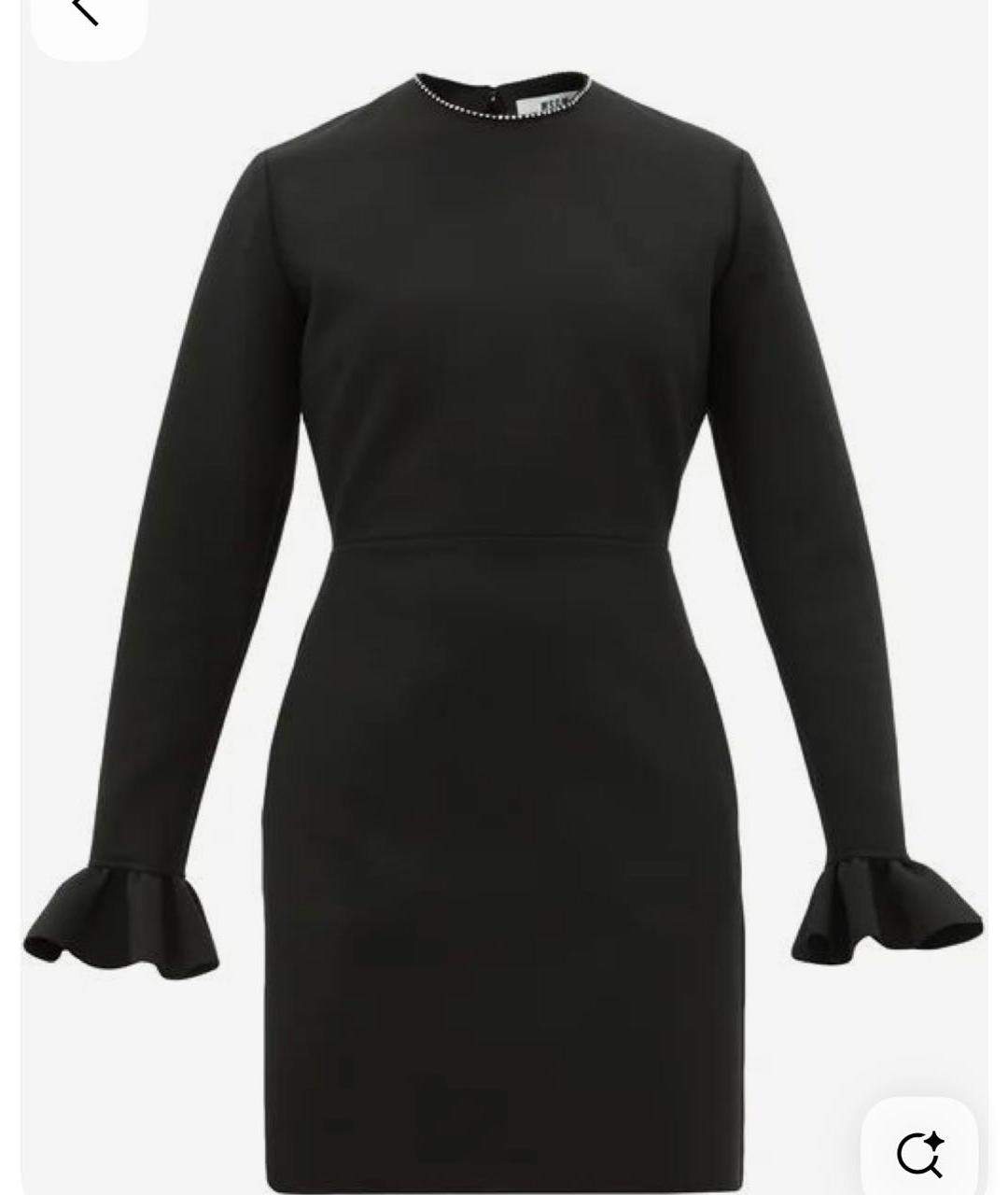 MSGM Черное полиэстеровое коктейльное платье, фото 7