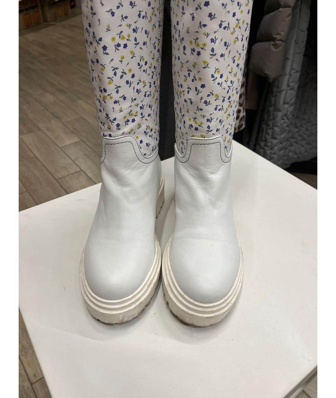 The coat Белые кожаные сапоги, фото 4