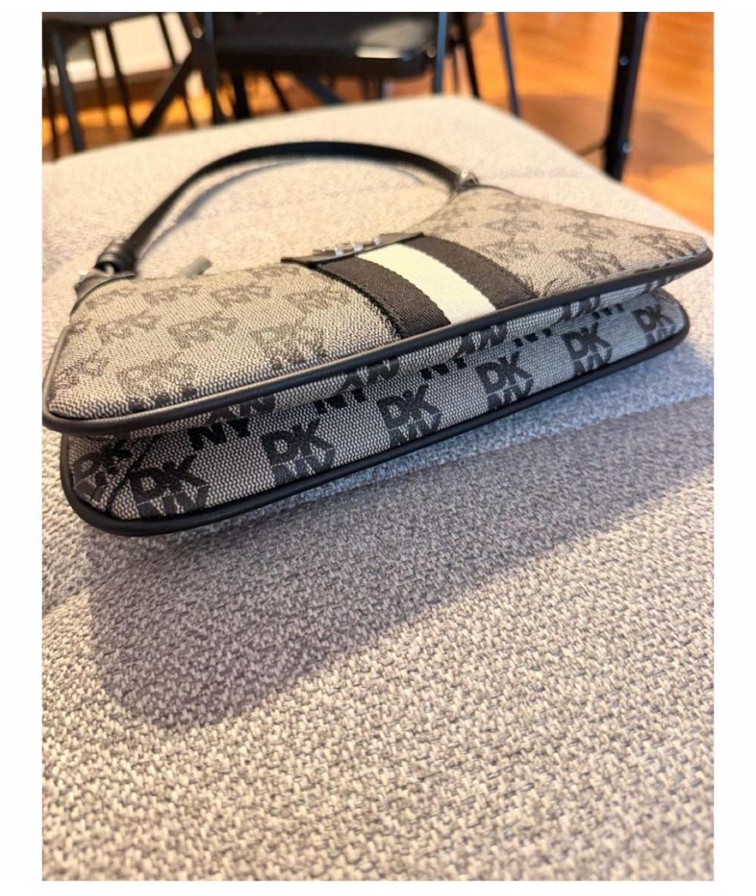 DKNY Бежевая тканевая сумка через плечо, фото 2