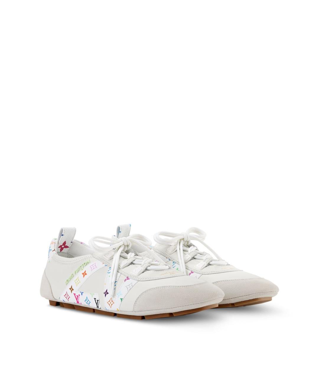 LOUIS VUITTON Белые кожаные кроссовки, фото 6