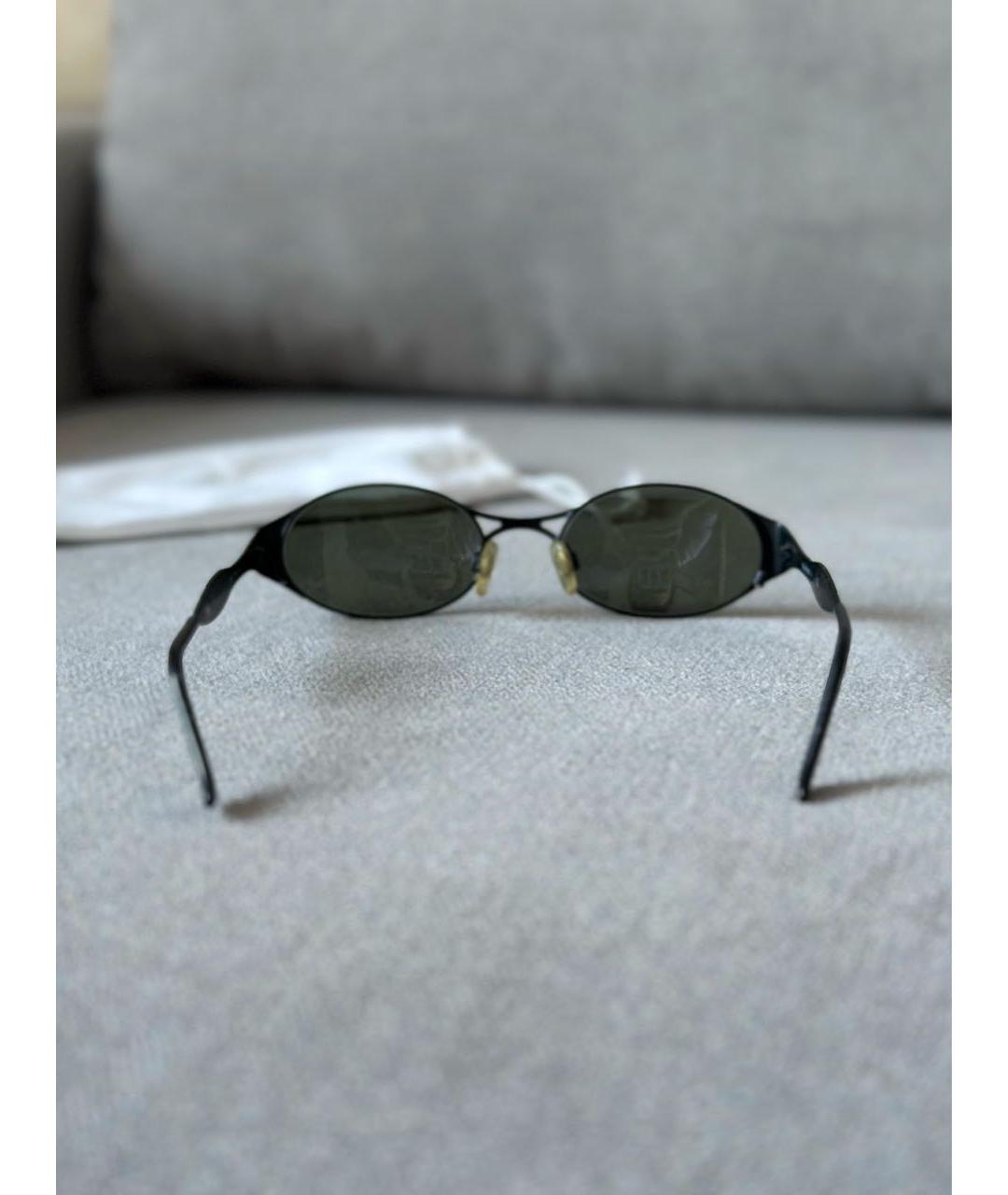 SAINT LAURENT Черные металлические солнцезащитные очки, фото 4