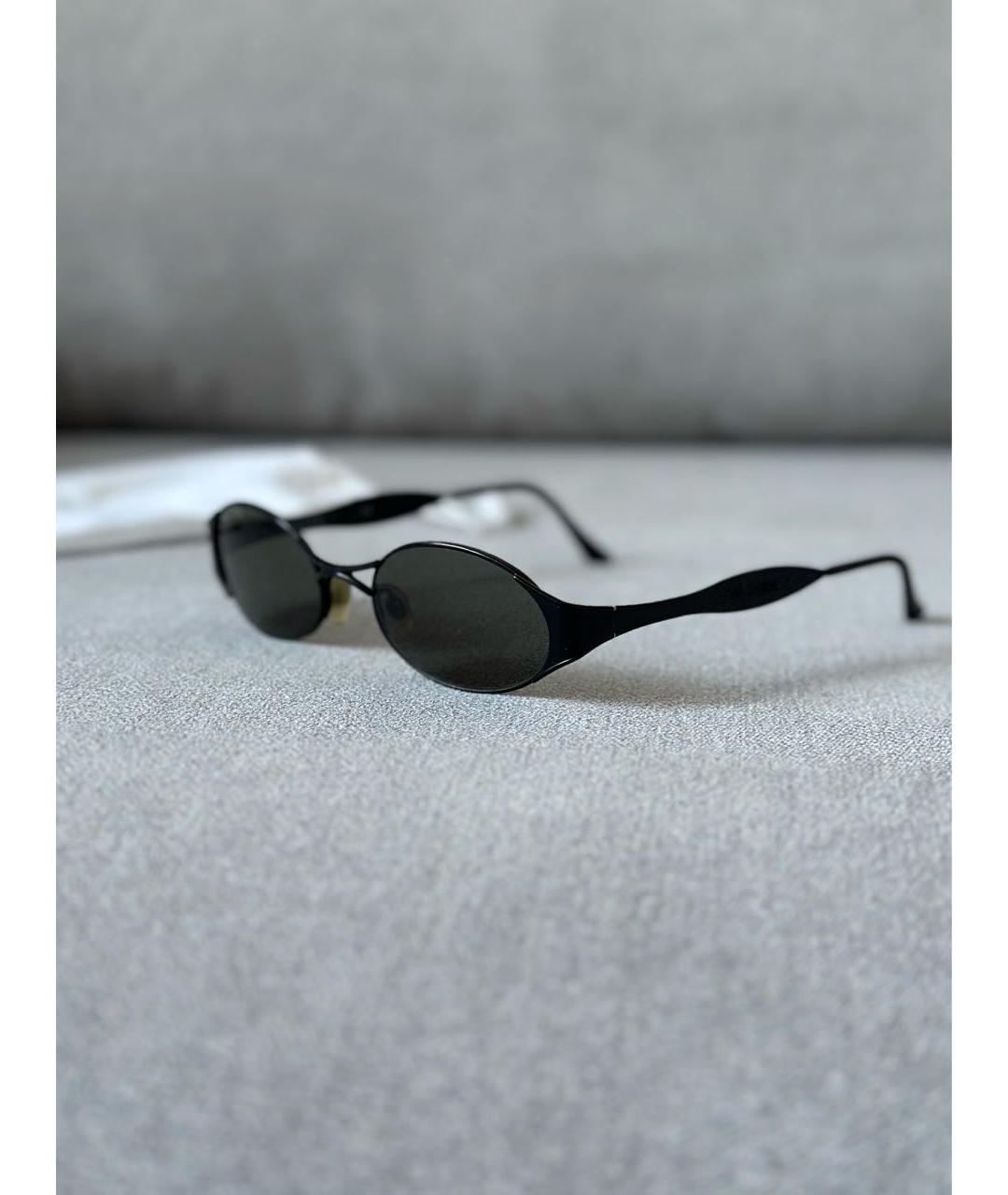 SAINT LAURENT Черные металлические солнцезащитные очки, фото 5