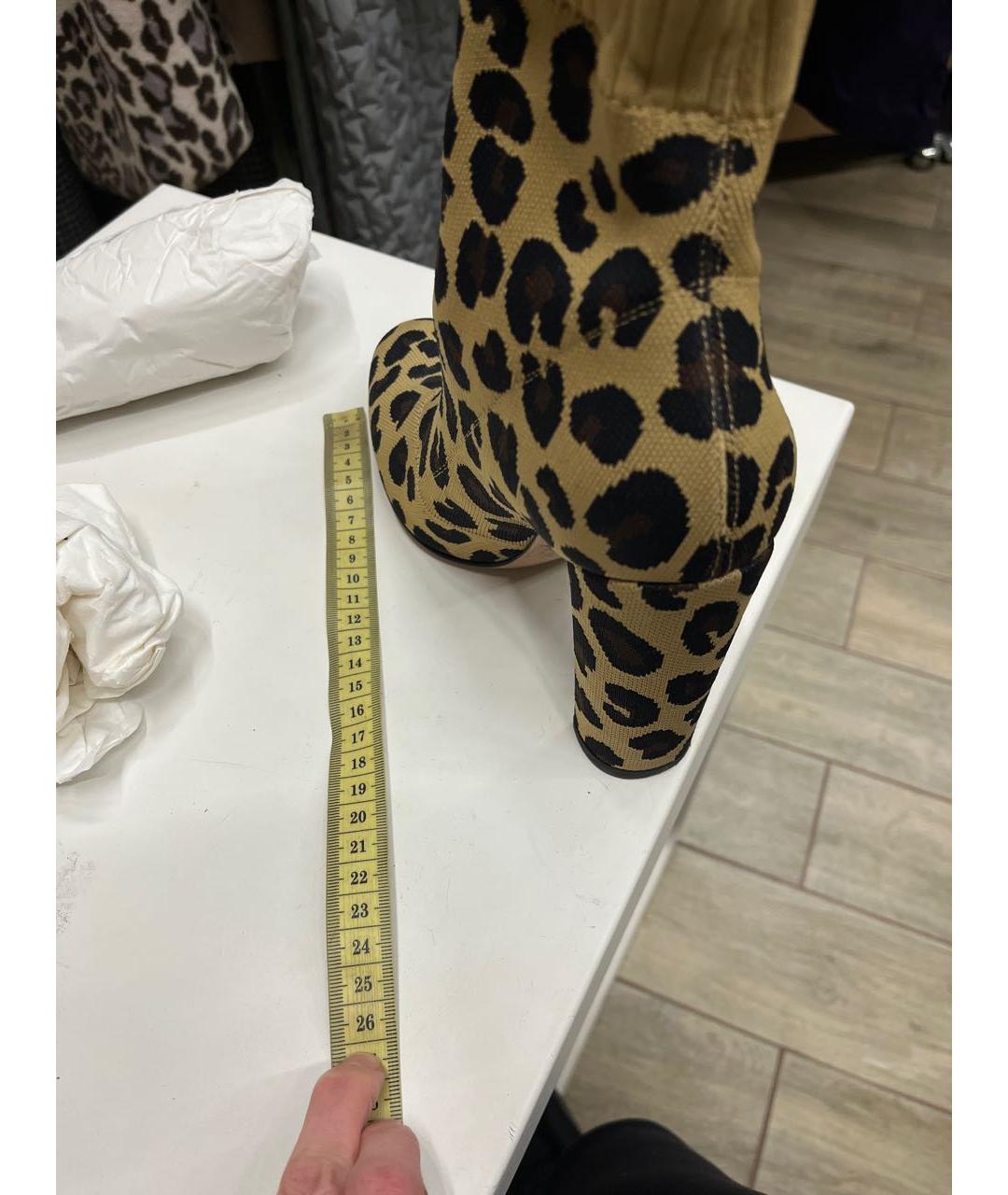 GIANVITO ROSSI Коричневые текстильные ботильоны, фото 7