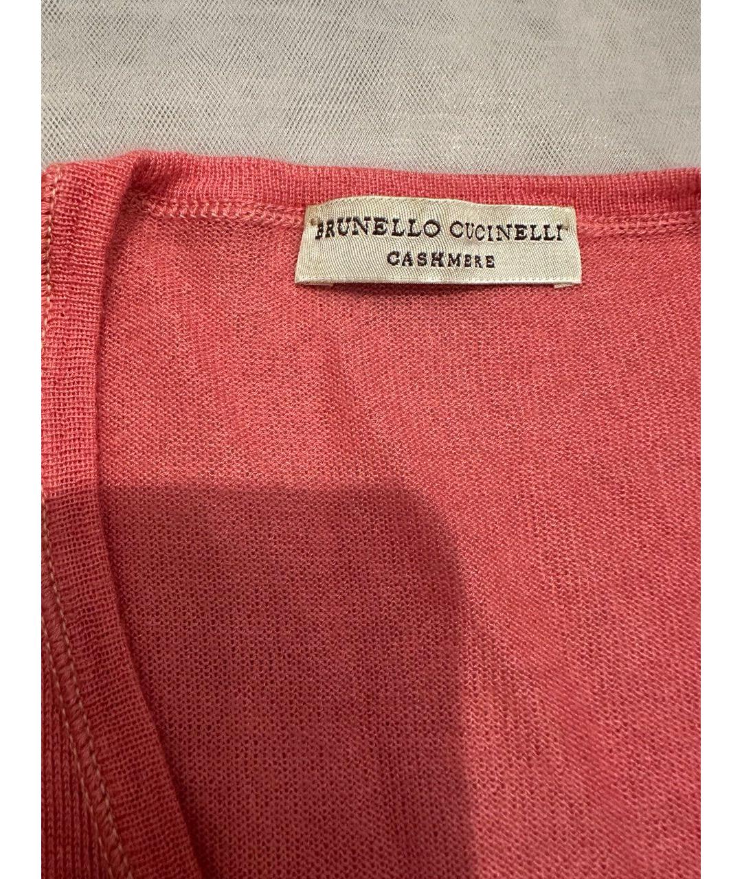 BRUNELLO CUCINELLI Розовый кашемировый джемпер / свитер, фото 3