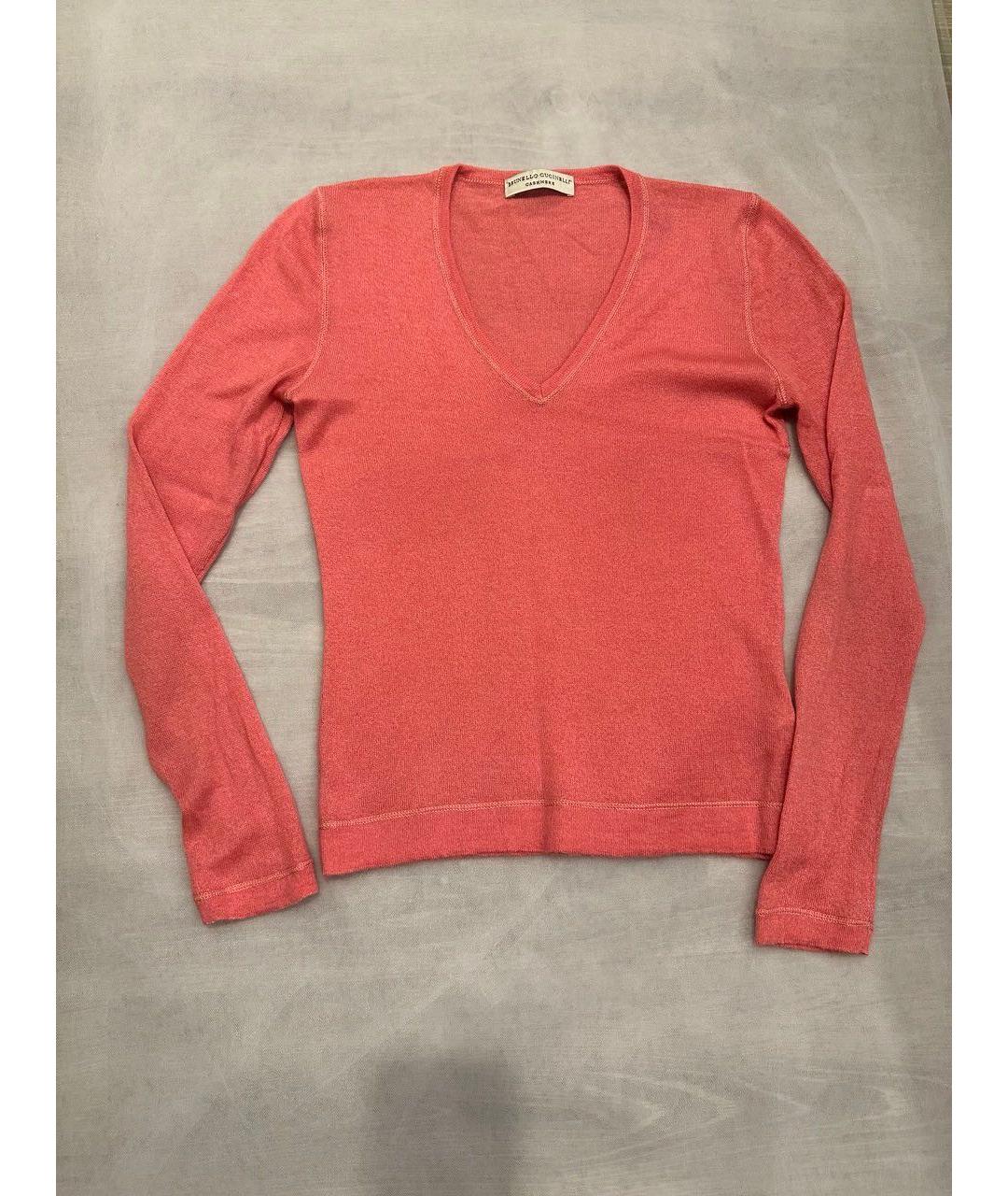 BRUNELLO CUCINELLI Розовый кашемировый джемпер / свитер, фото 7