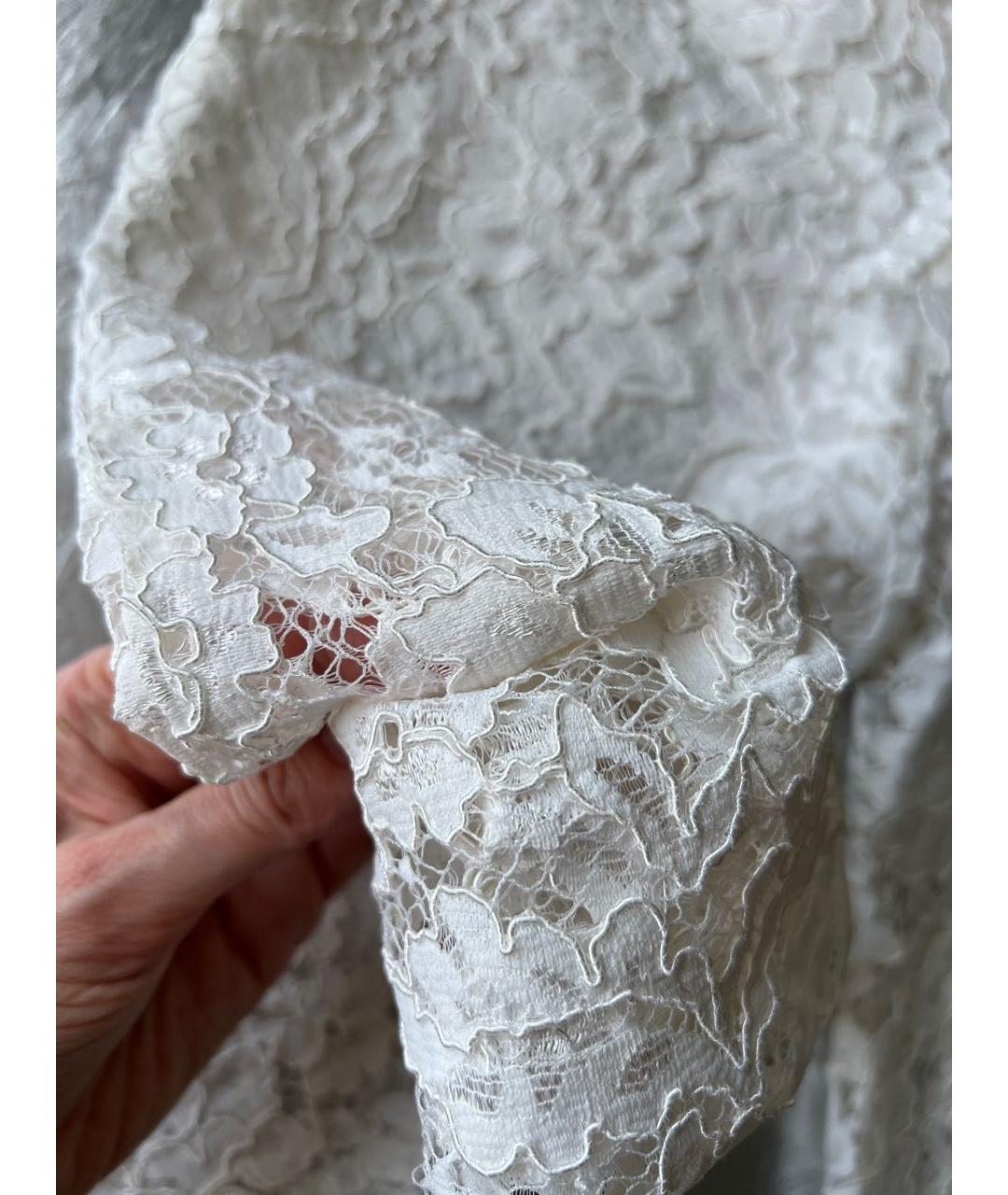 PINKO Белые кружевные брюки узкие, фото 5