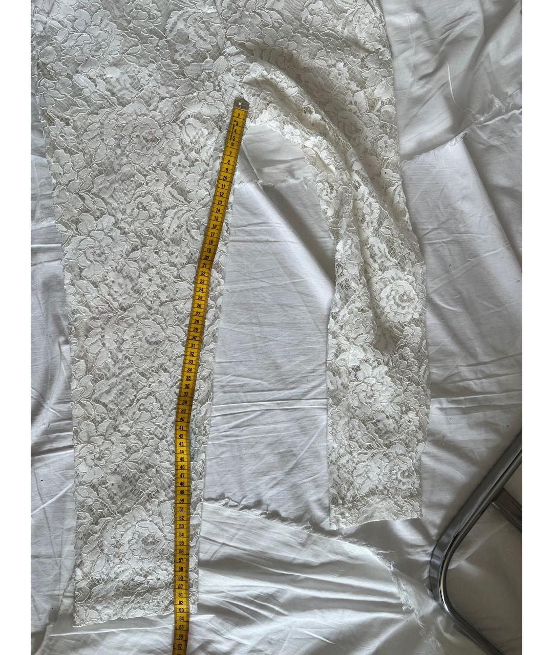 PINKO Белые кружевные брюки узкие, фото 8