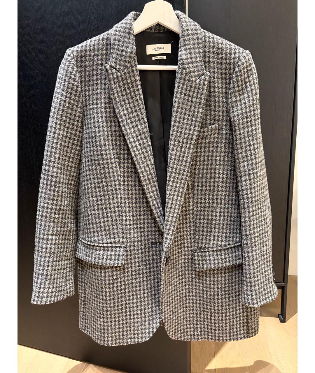 ISABEL MARANT ETOILE Серый шелковый жакет/пиджак, фото 5