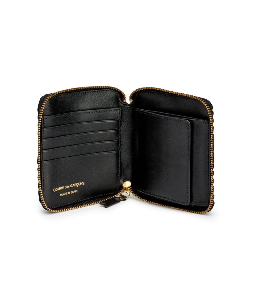 COMME DES GARÇONS Черный кожаный кошелек, фото 3