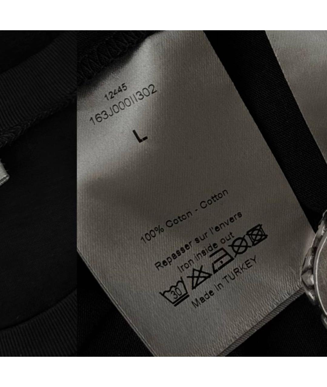 CHRISTIAN DIOR Черная хлопковая футболка, фото 2