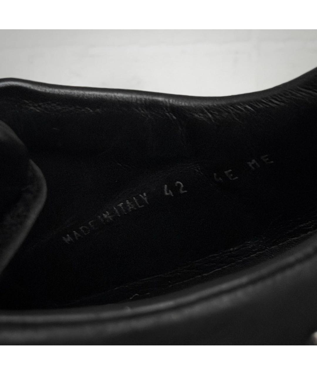 CHRISTIAN DIOR Черные кожаные низкие кроссовки / кеды, фото 5