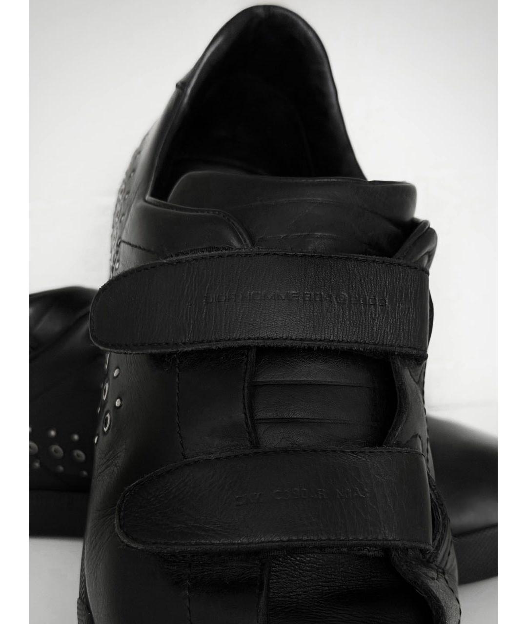 CHRISTIAN DIOR Черные кожаные низкие кроссовки / кеды, фото 4