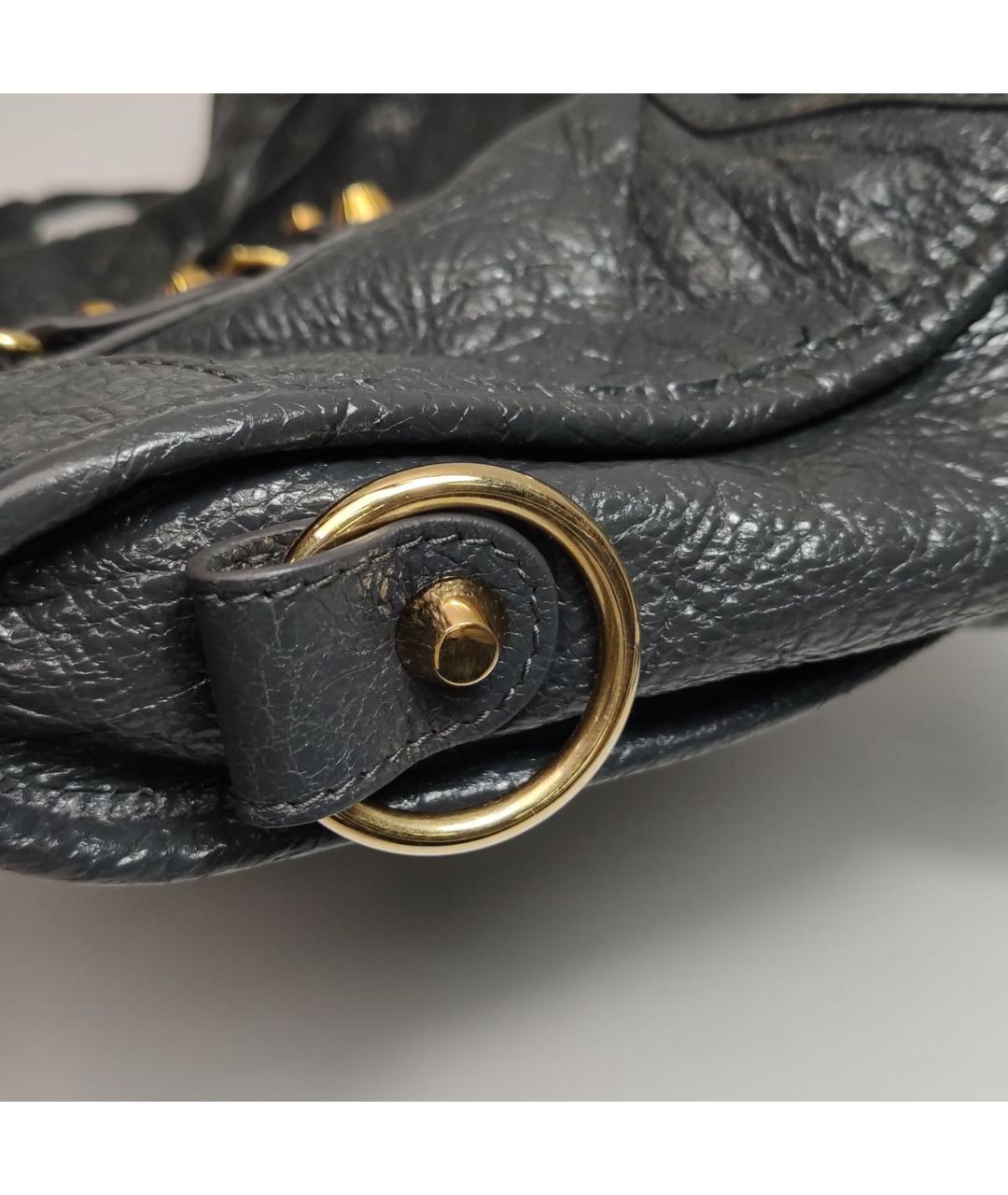 BALENCIAGA Черная кожаная сумка с короткими ручками, фото 7