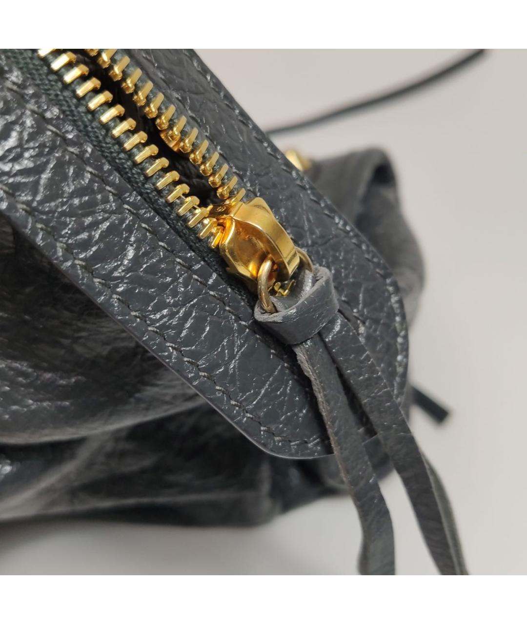 BALENCIAGA Черная кожаная сумка с короткими ручками, фото 8