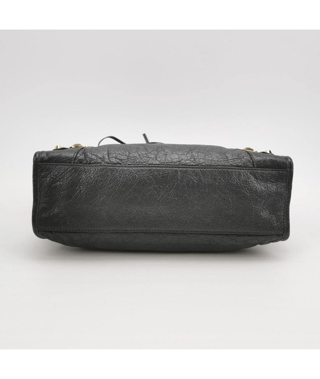BALENCIAGA Черная кожаная сумка с короткими ручками, фото 5