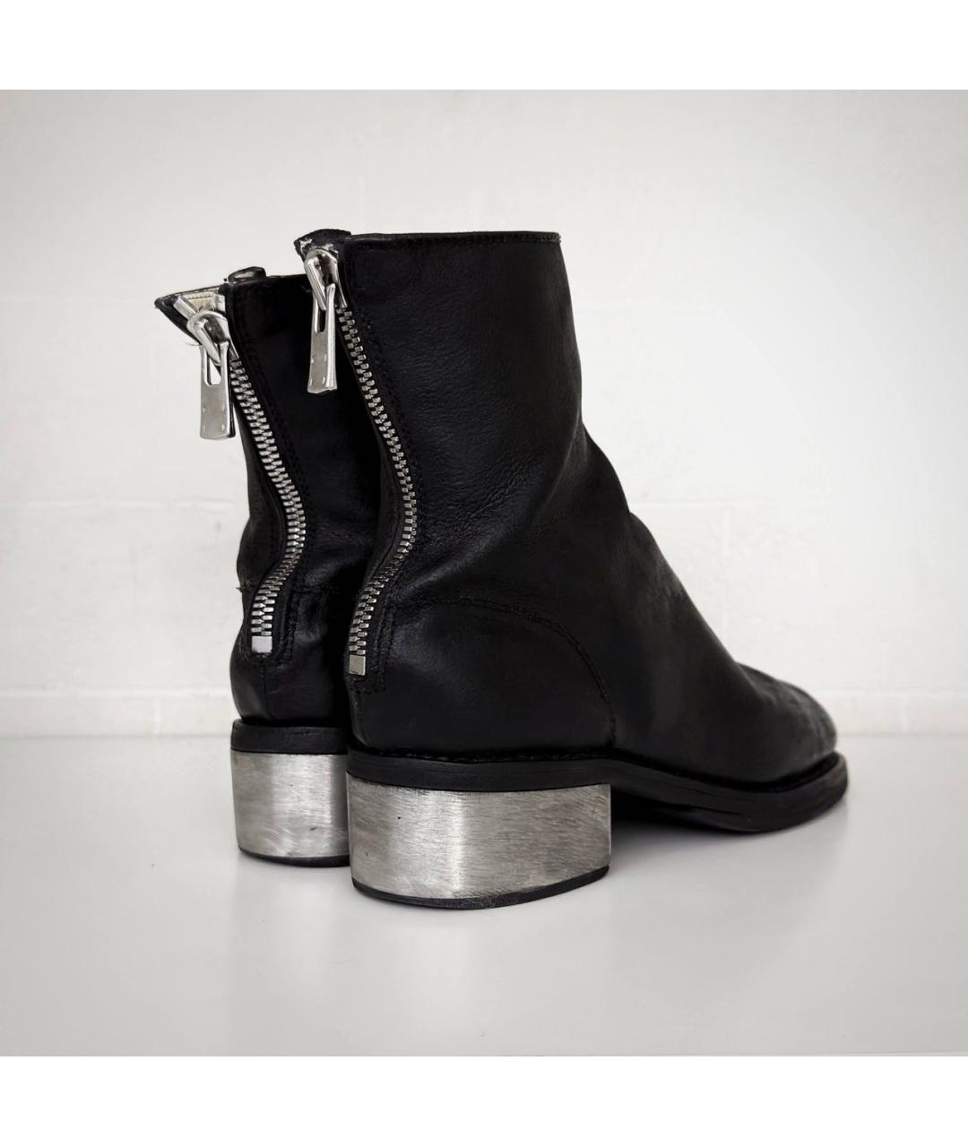 GUIDI Черные кожаные ботинки, фото 3