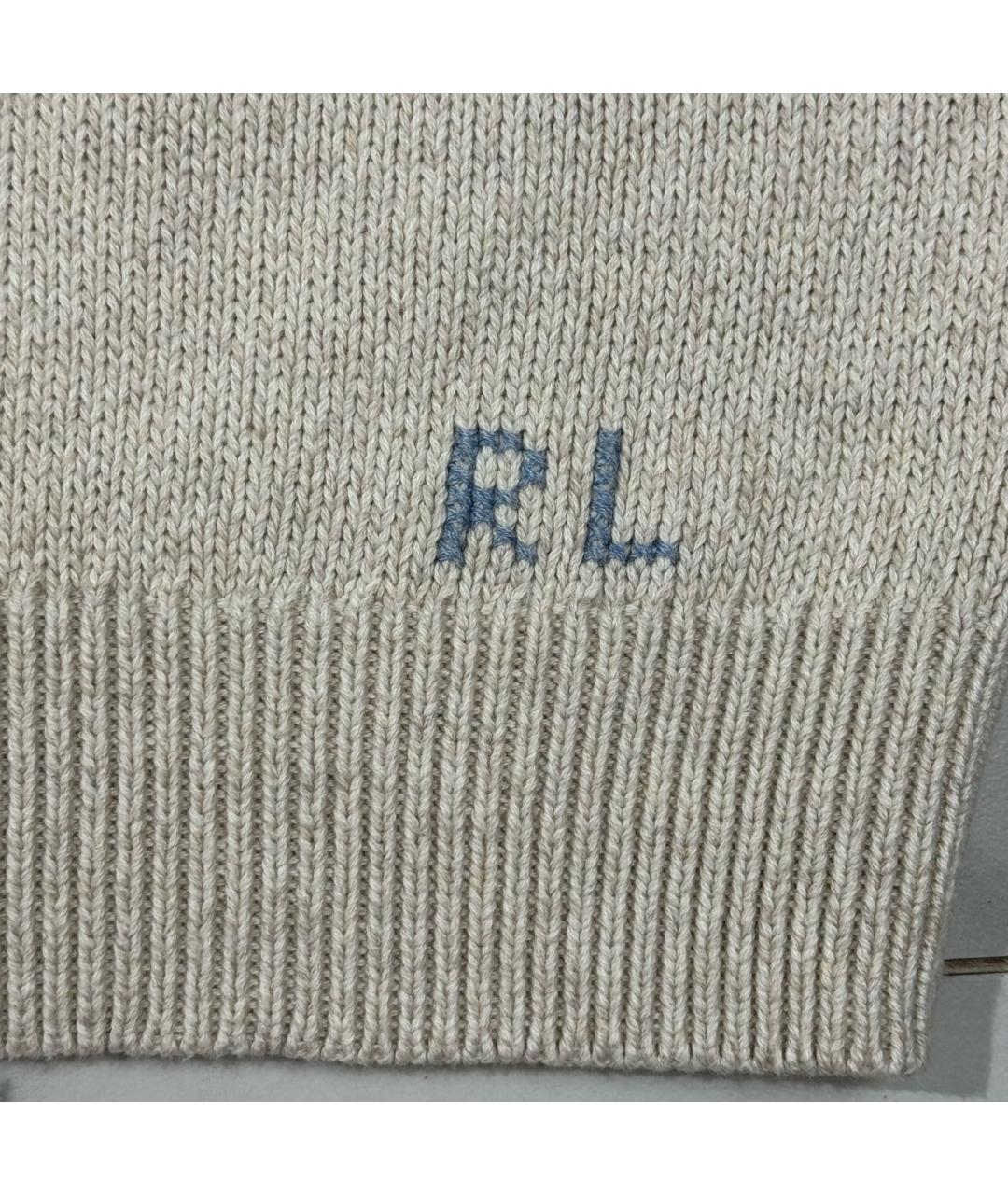POLO RALPH LAUREN Бежевый хлопковый джемпер / свитер, фото 5