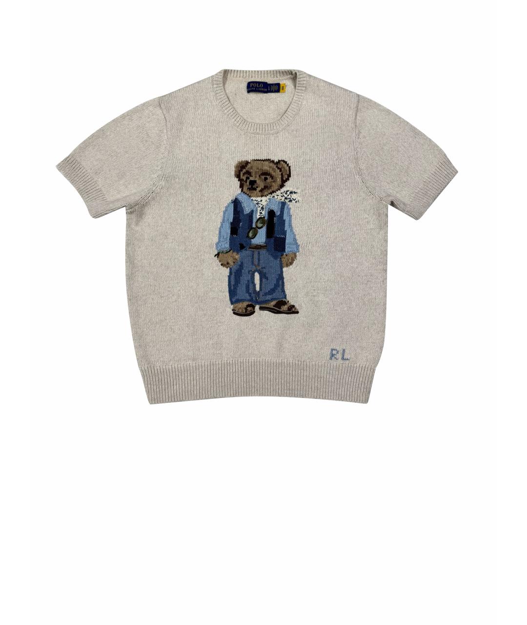 POLO RALPH LAUREN Бежевый хлопковый джемпер / свитер, фото 1