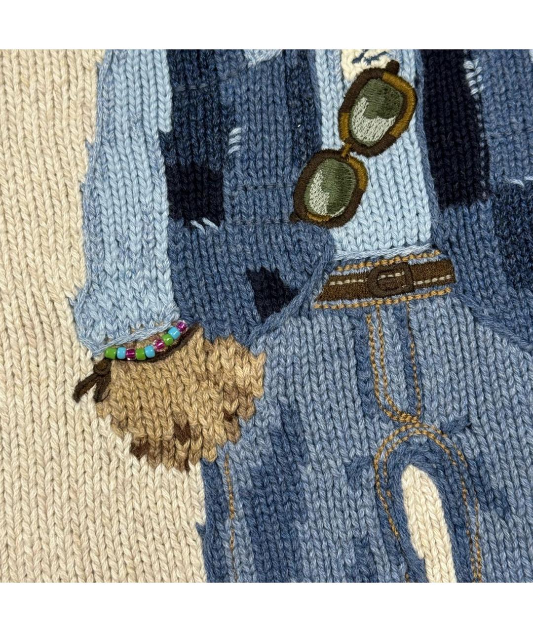 POLO RALPH LAUREN Бежевый хлопковый джемпер / свитер, фото 3