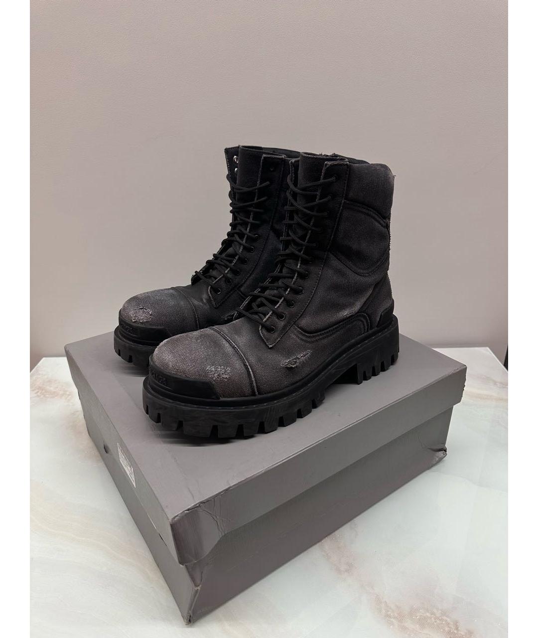 BALENCIAGA Черные высокие ботинки, фото 2