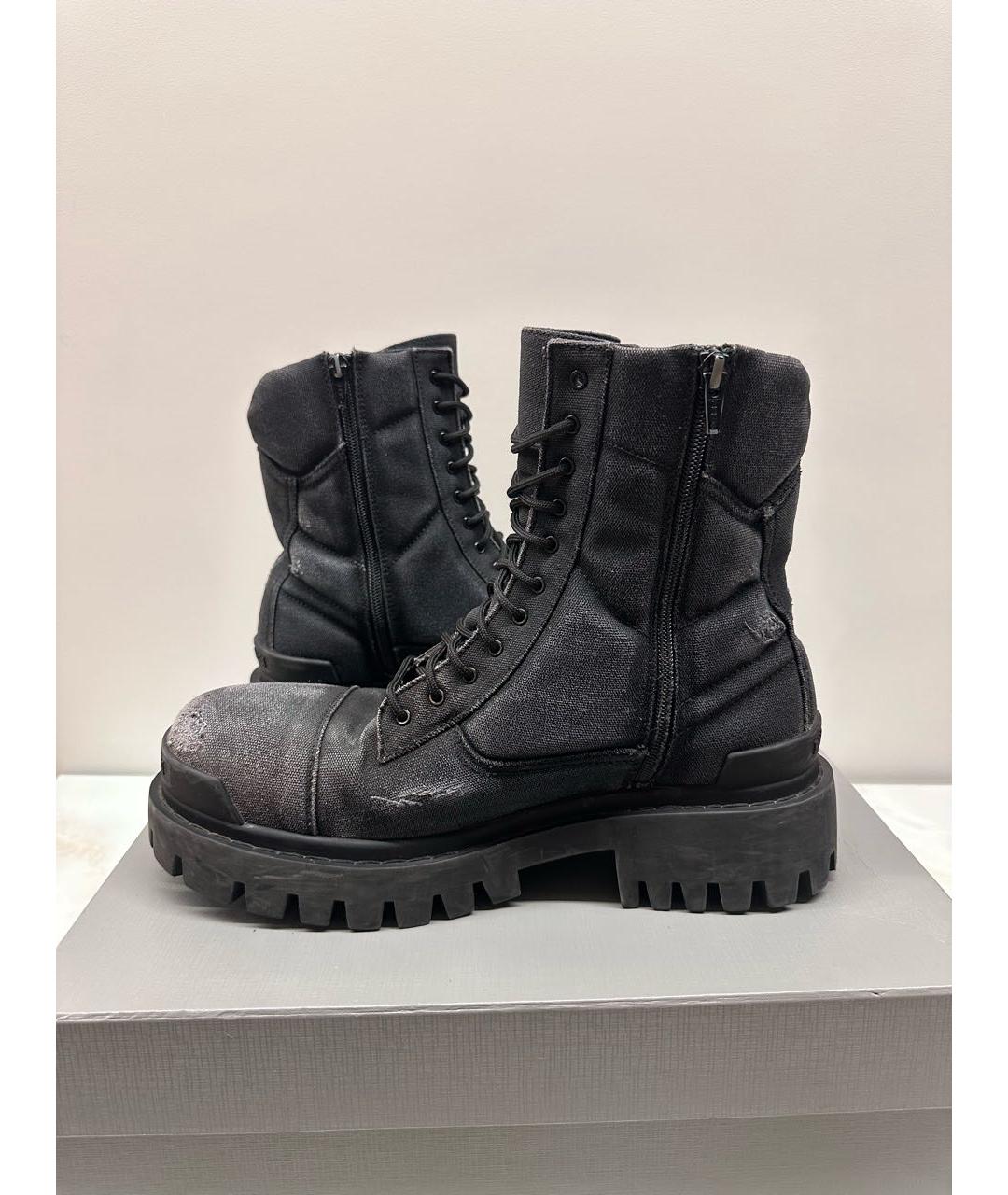 BALENCIAGA Черные высокие ботинки, фото 4