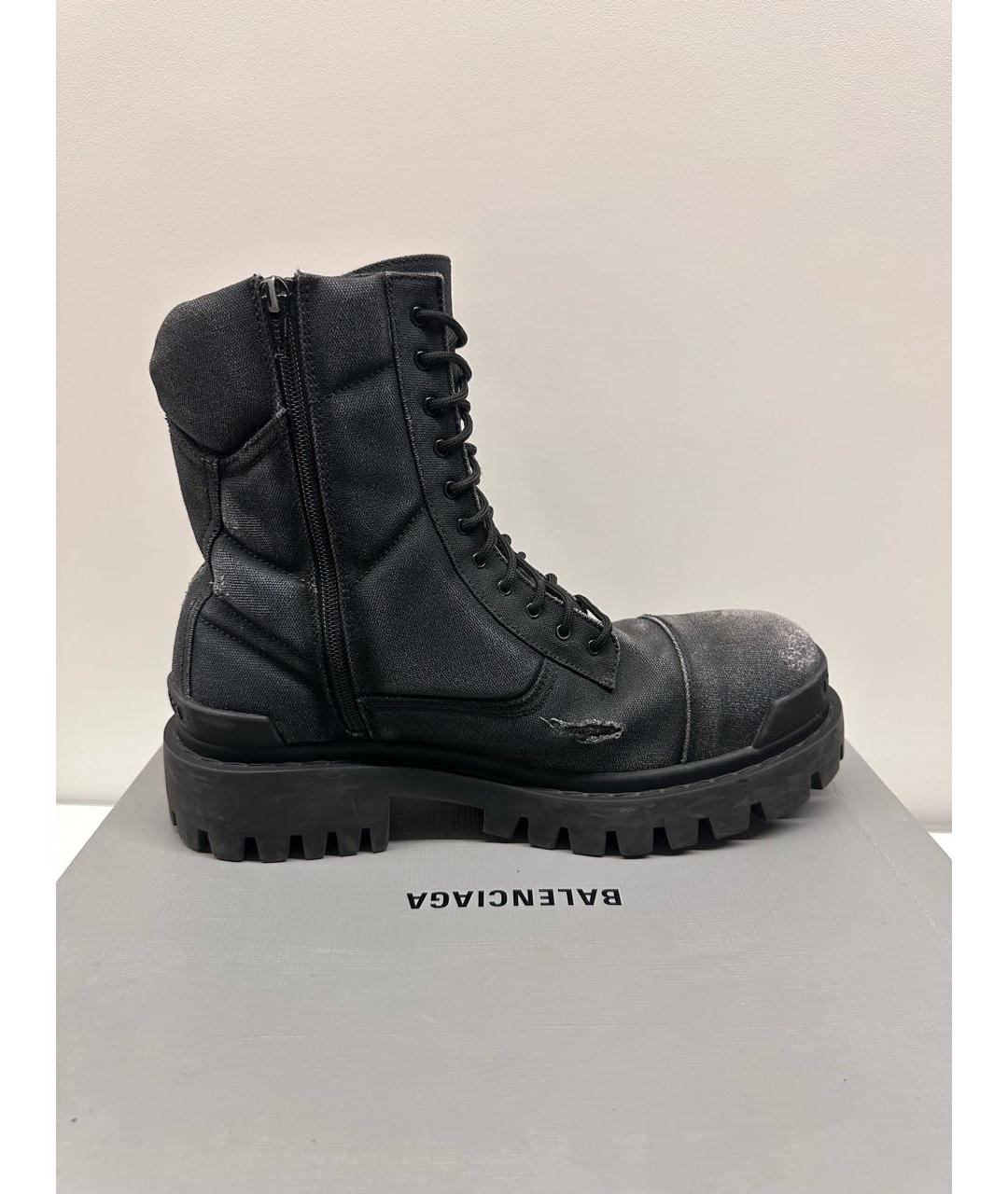 BALENCIAGA Черные высокие ботинки, фото 3