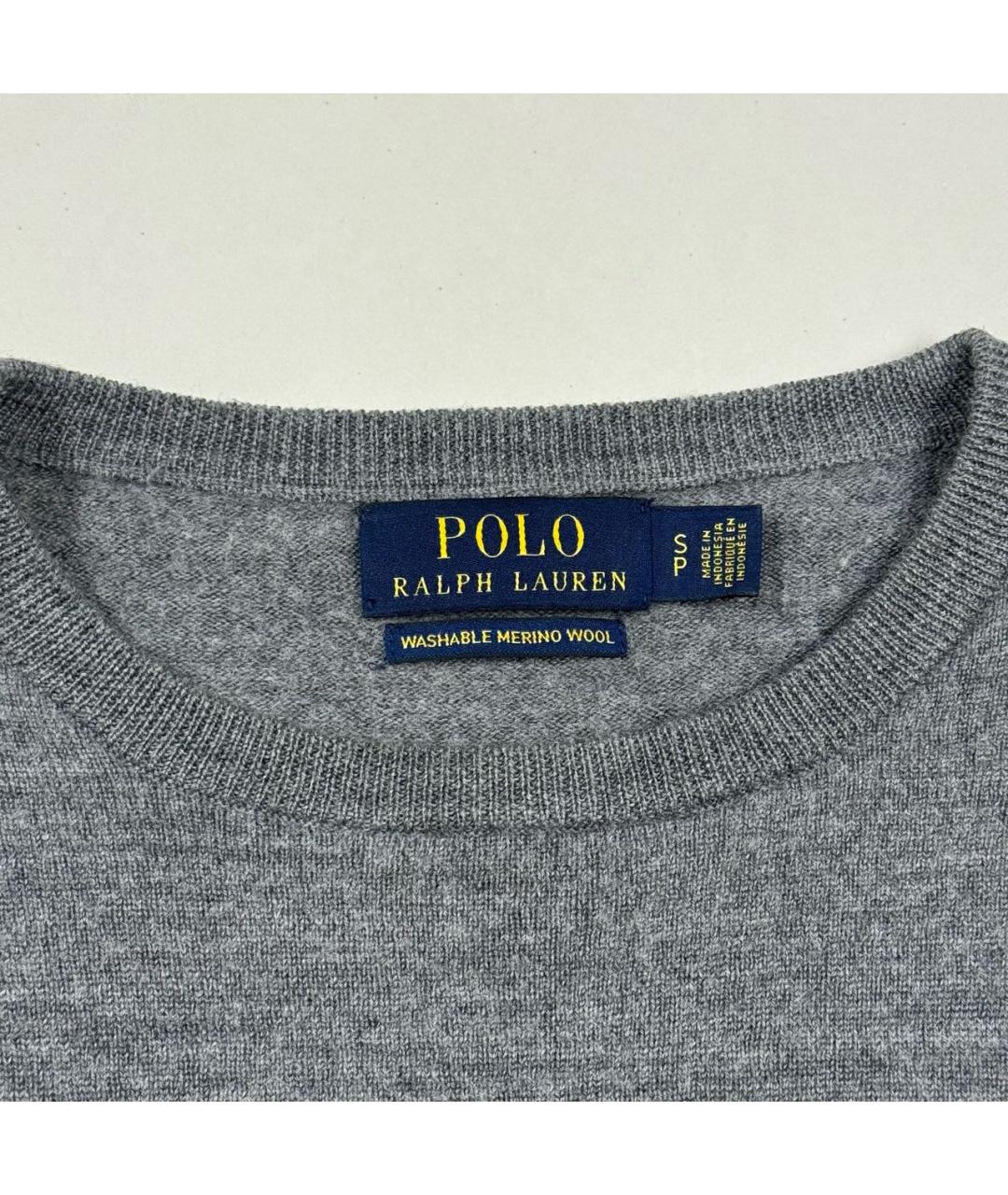 POLO RALPH LAUREN Серый шерстяной джемпер / свитер, фото 2