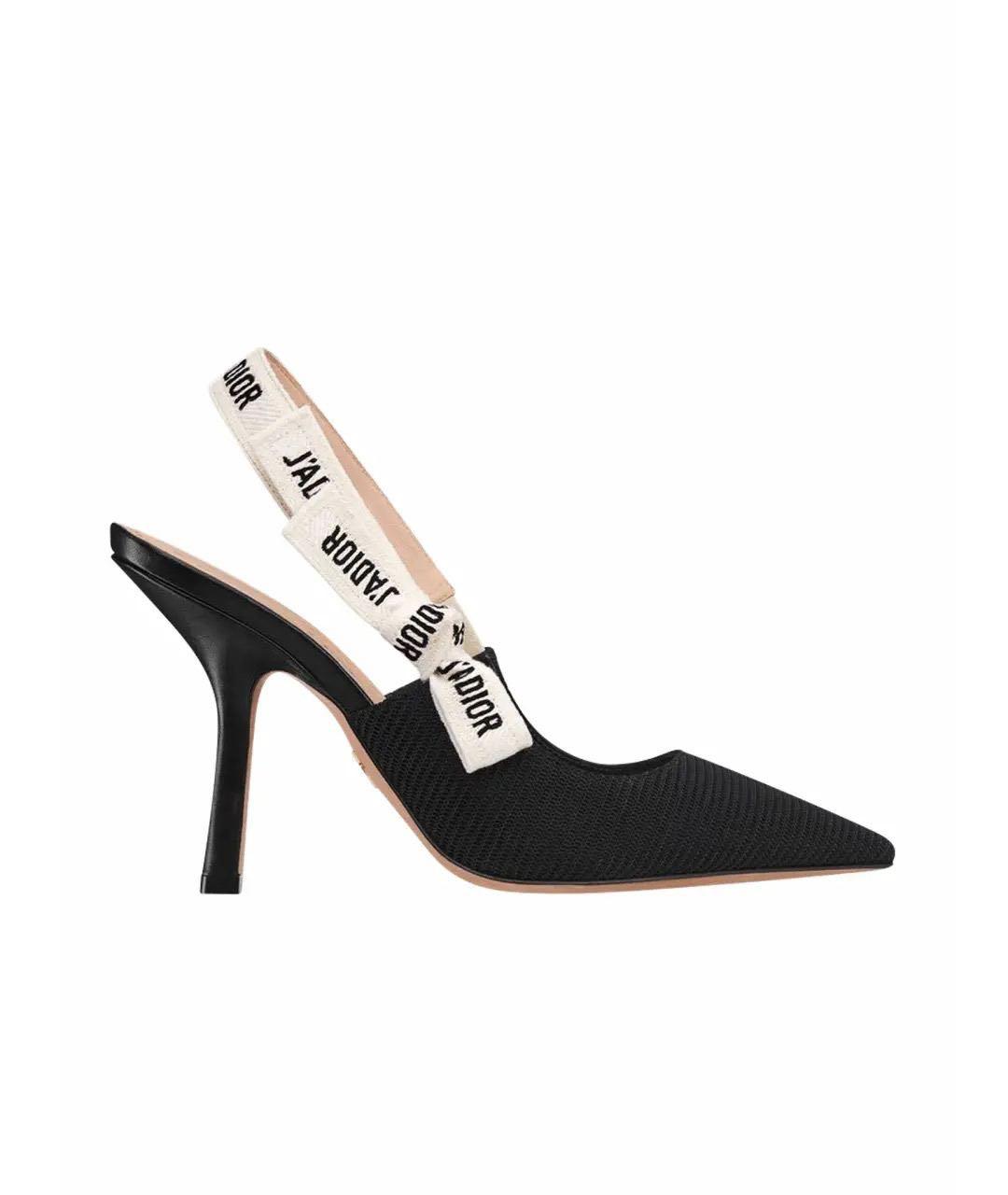 CHRISTIAN DIOR Черные текстильные туфли, фото 5