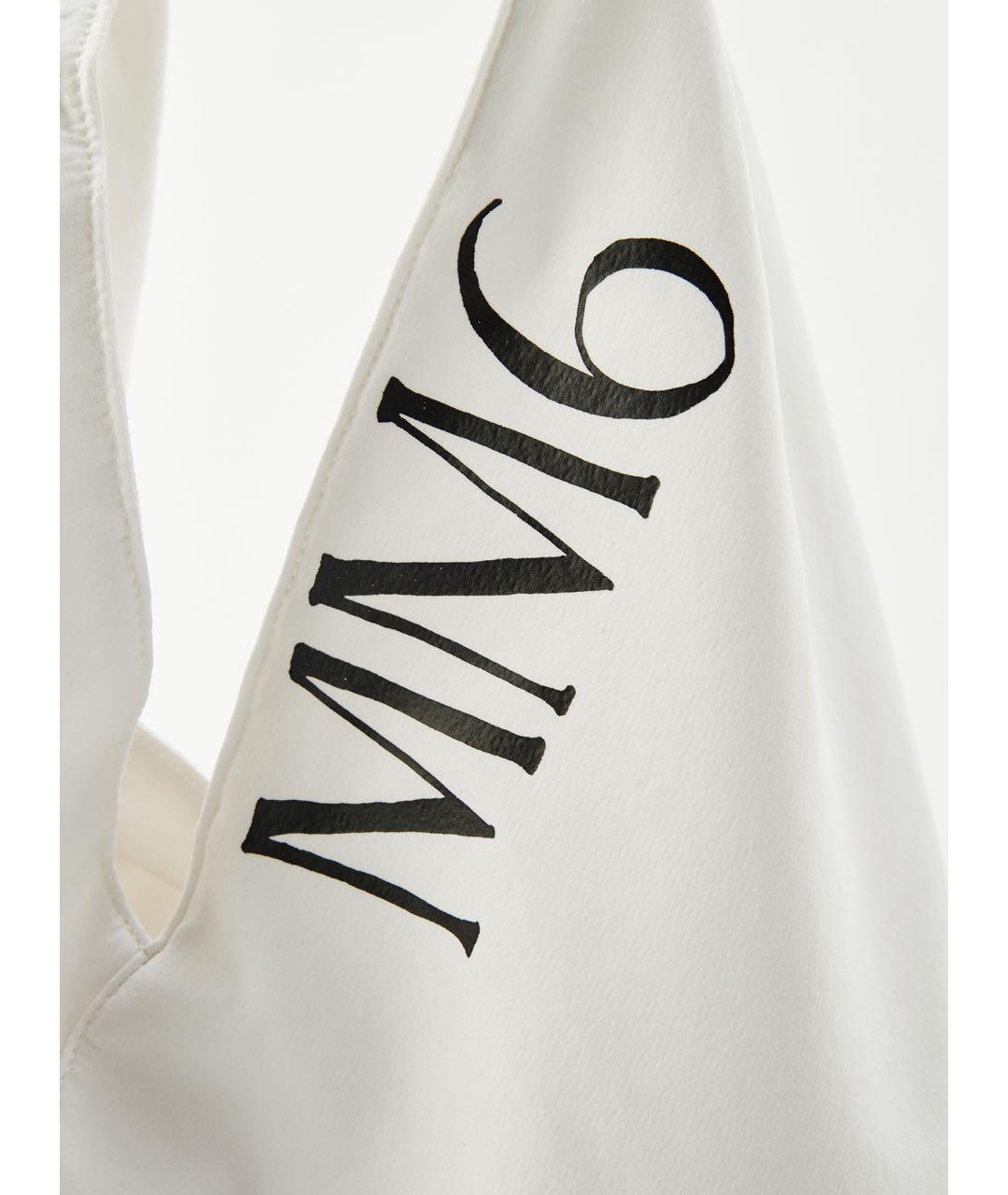 MM6 MAISON MARGIELA Белая тканевая сумка тоут, фото 6