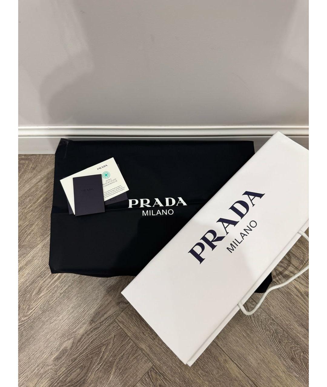 PRADA Белые кожаные кеды, фото 5