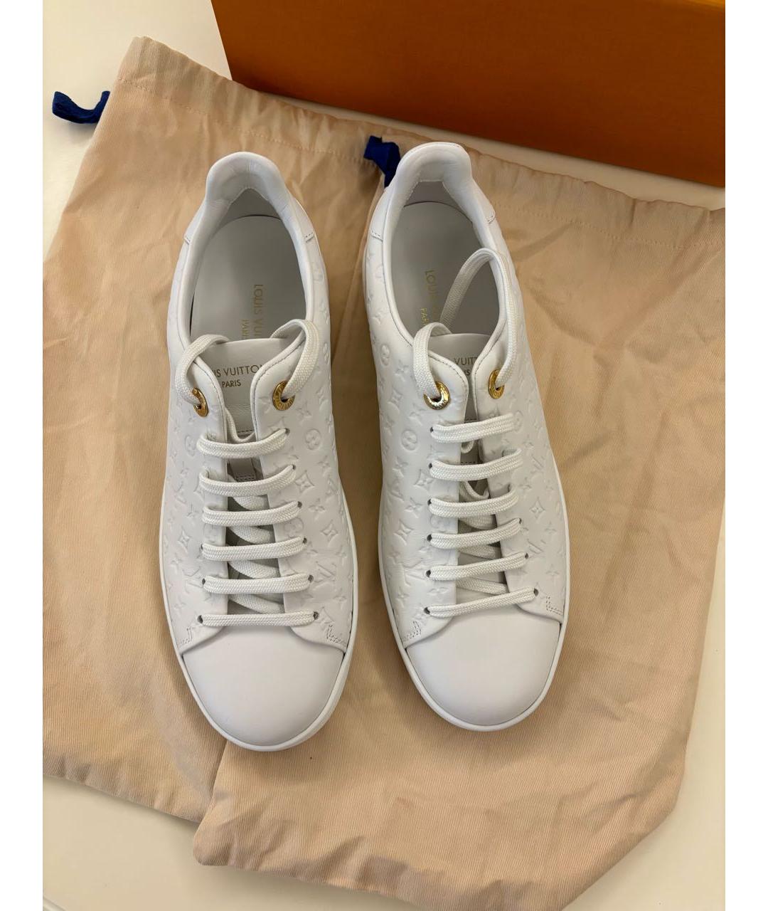 LOUIS VUITTON Белые кожаные кеды, фото 2