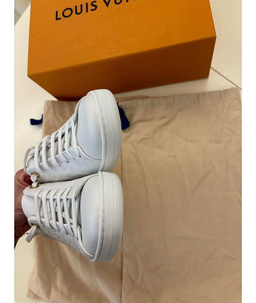 LOUIS VUITTON Белые кожаные кеды, фото 3