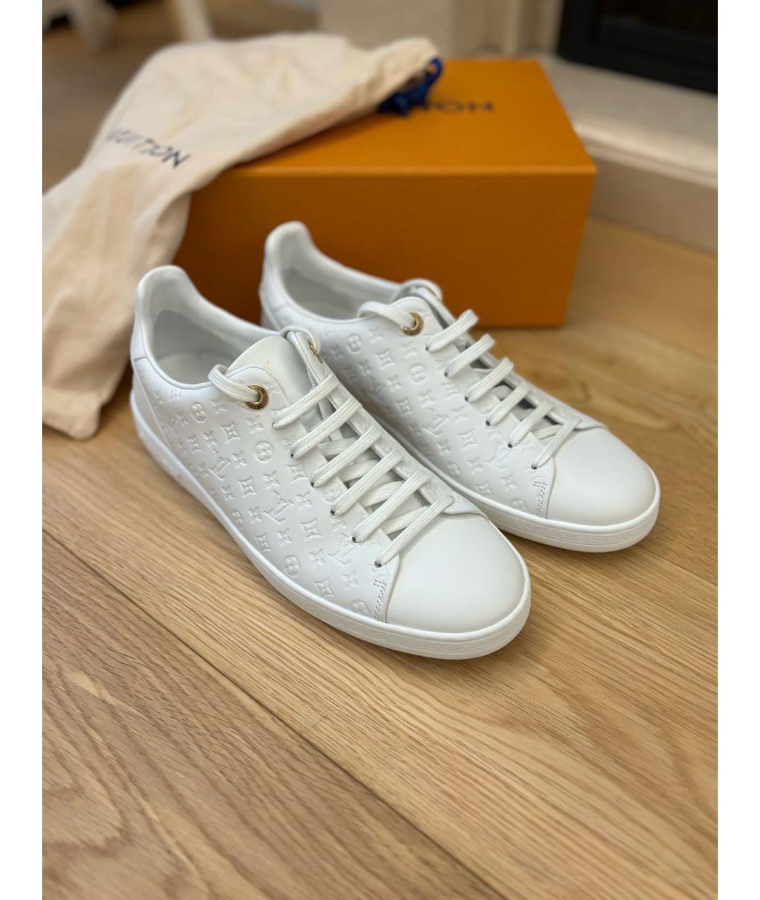 LOUIS VUITTON Белые кожаные кеды, фото 8