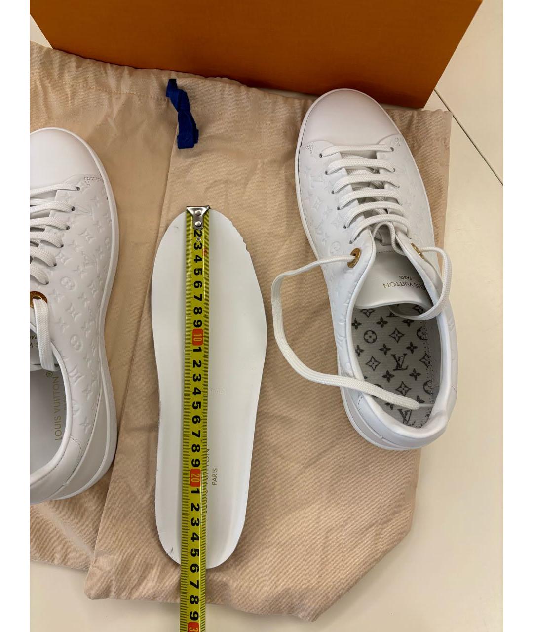 LOUIS VUITTON Белые кожаные кеды, фото 7