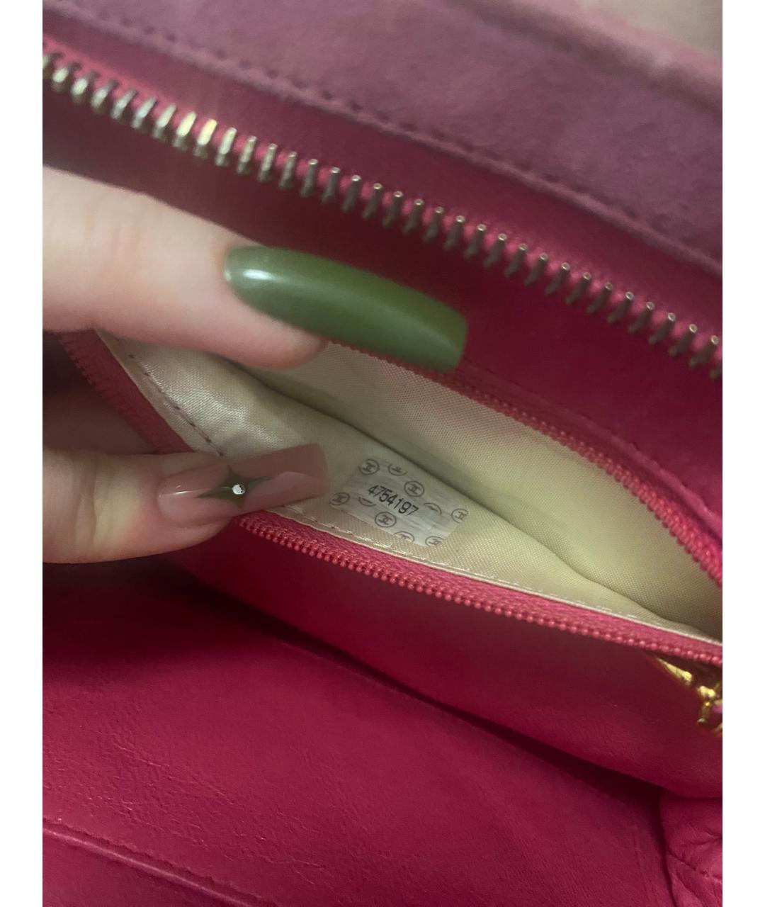 CHANEL Розовая бархатная сумка с короткими ручками, фото 6