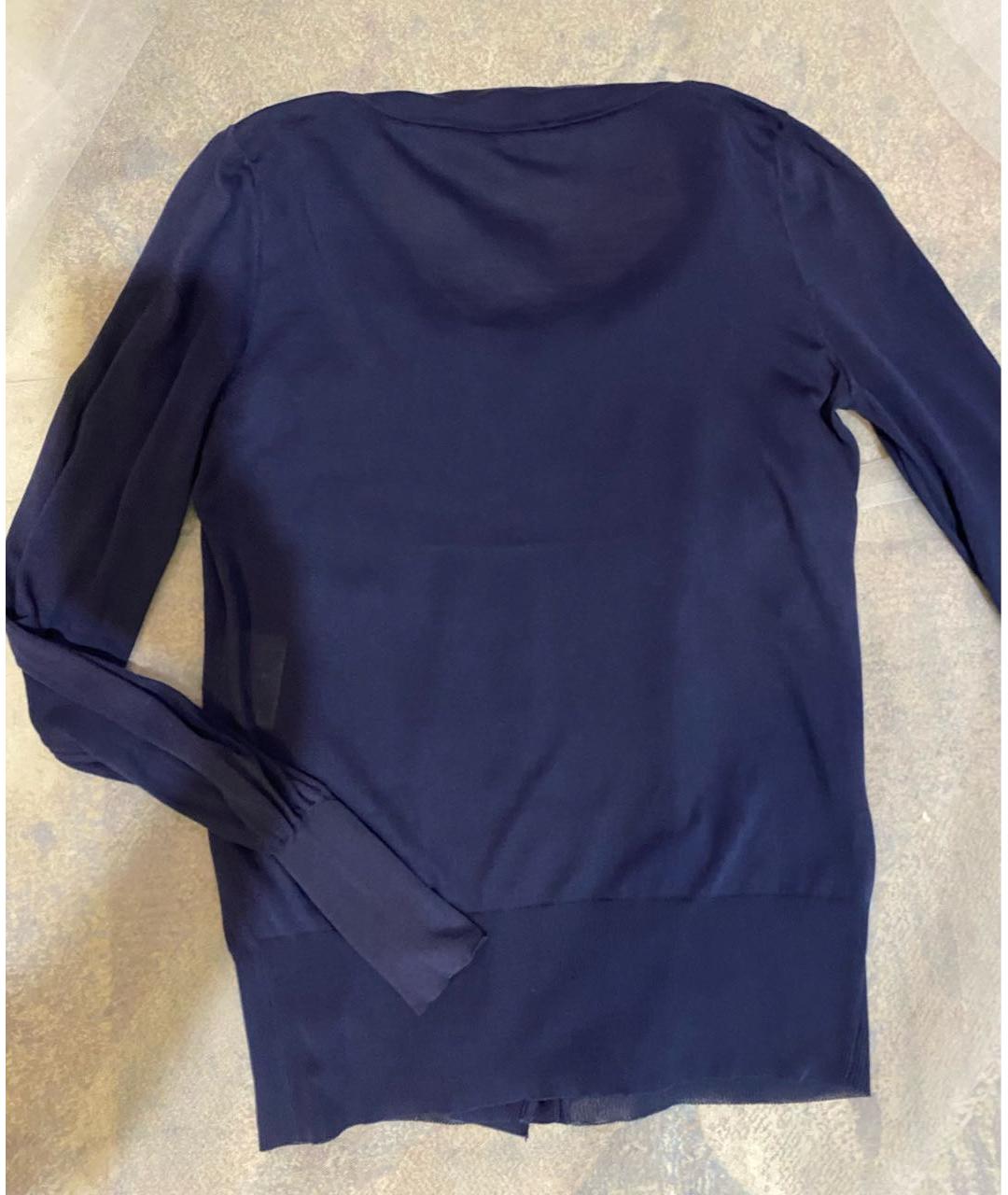 ESCADA Темно-синий шелковый джемпер / свитер, фото 2